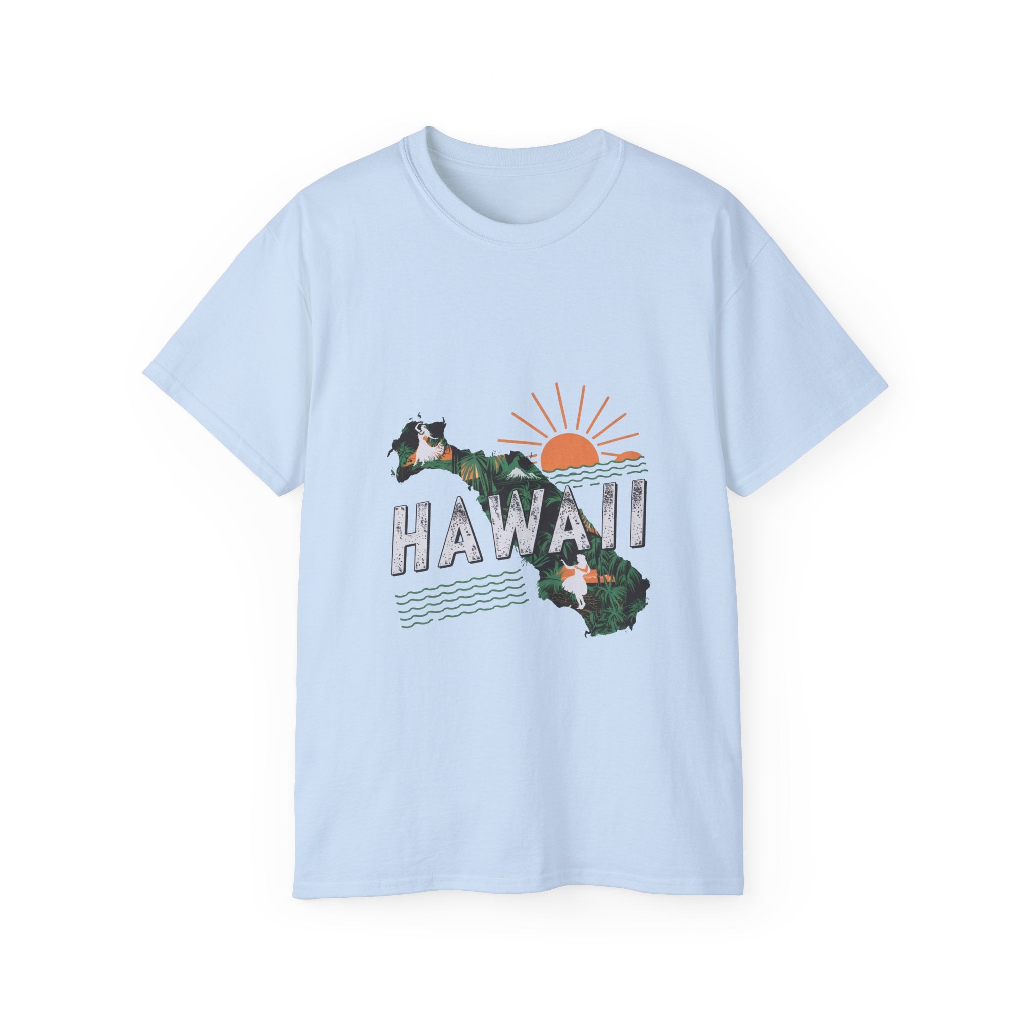 États américains emblématiques rétro : t-shirt Hawaï