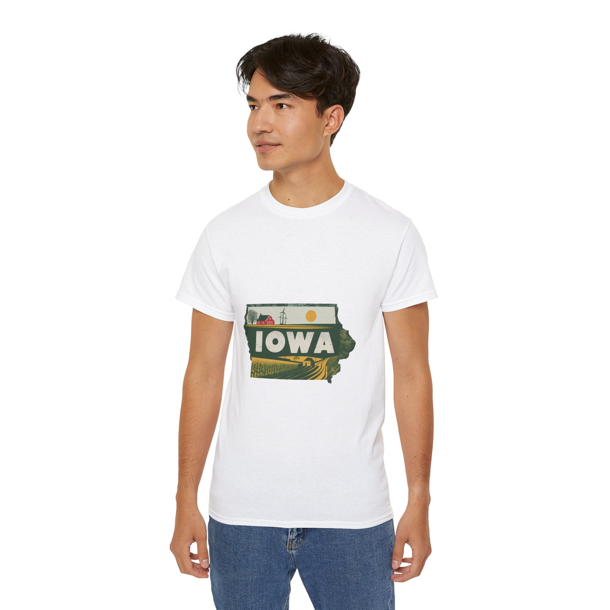 États américains emblématiques rétro : t-shirt Iowa