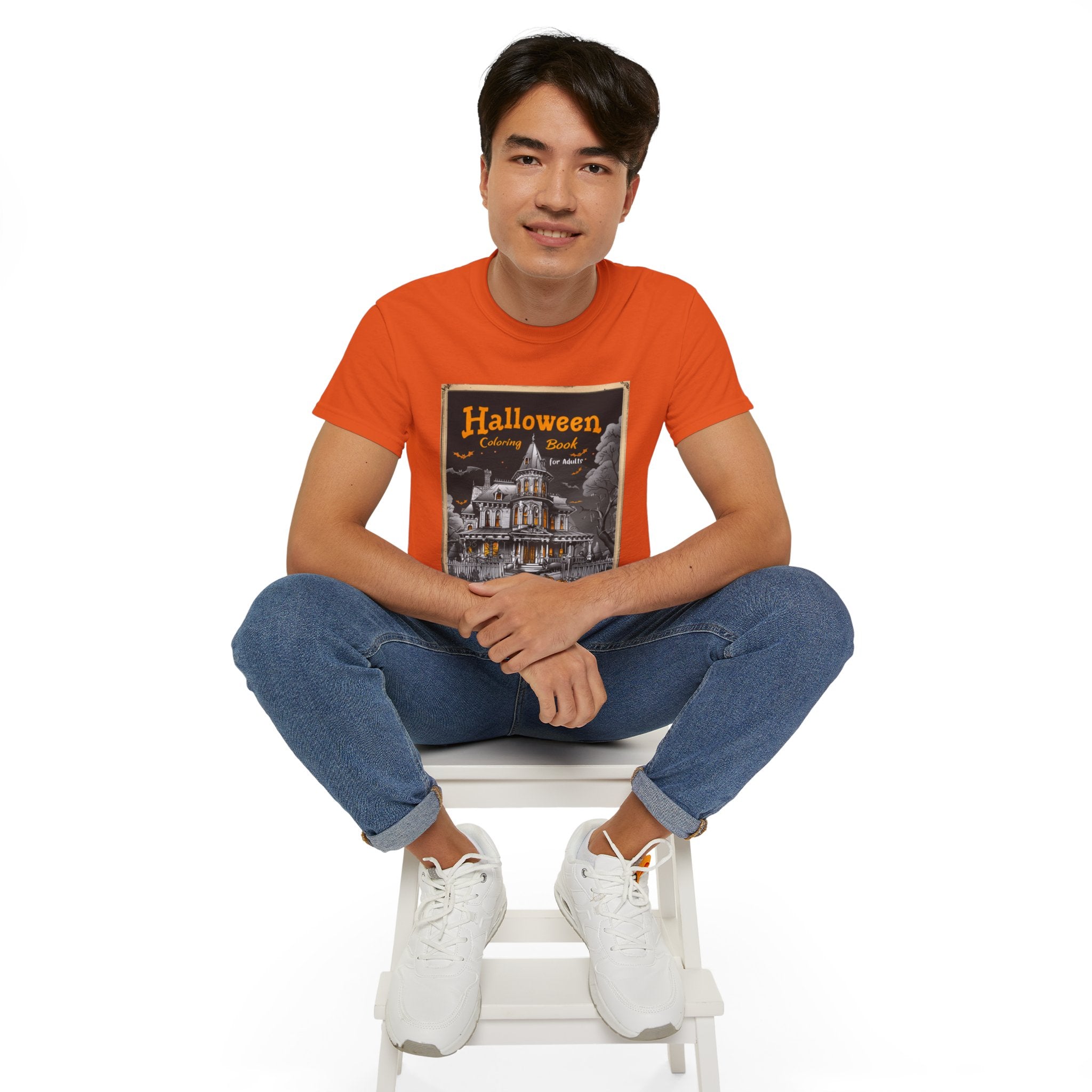 Halloween Coloring Book Graphic T-Shirt – Haunted House Edition