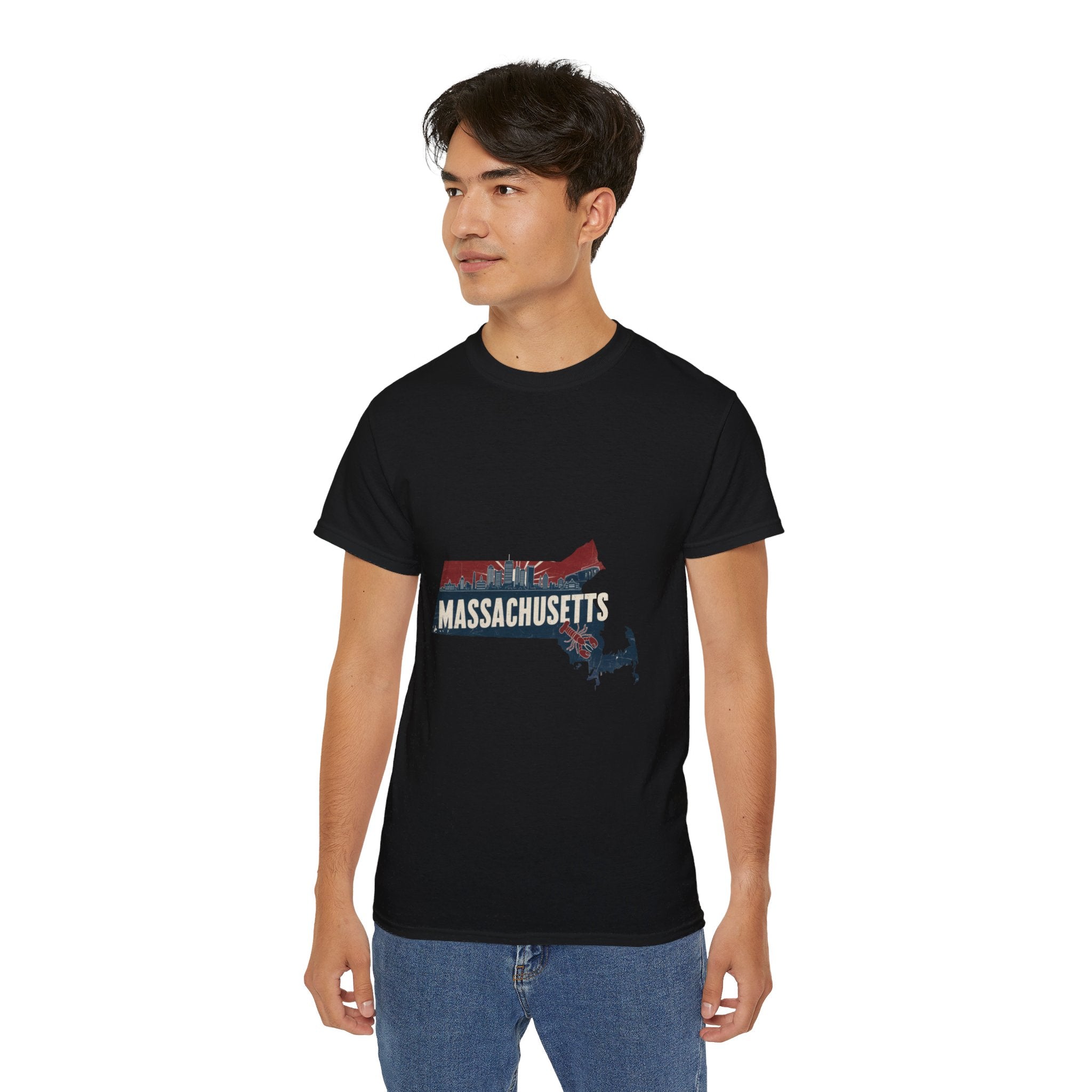 États américains emblématiques rétro : t-shirt Massachusetts