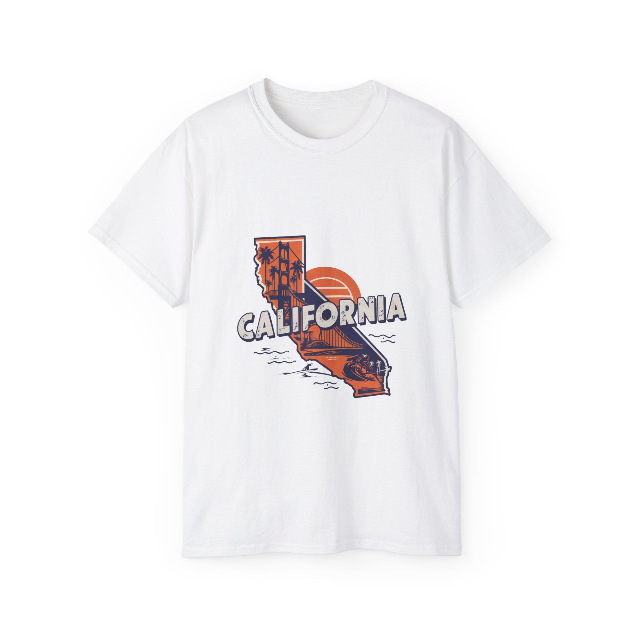 États américains emblématiques rétro : t-shirt Californie