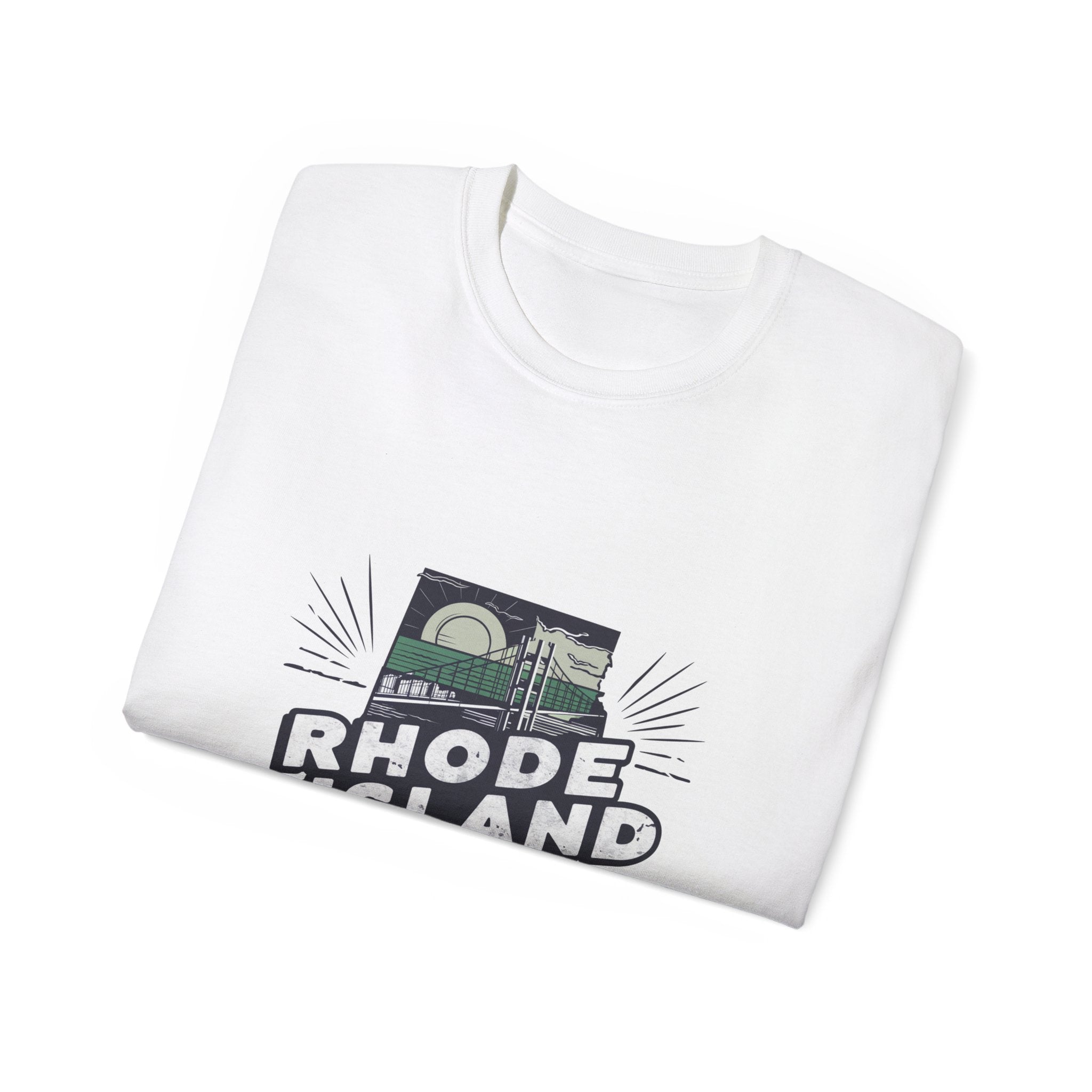 États américains emblématiques rétro : t-shirt Rhode Island