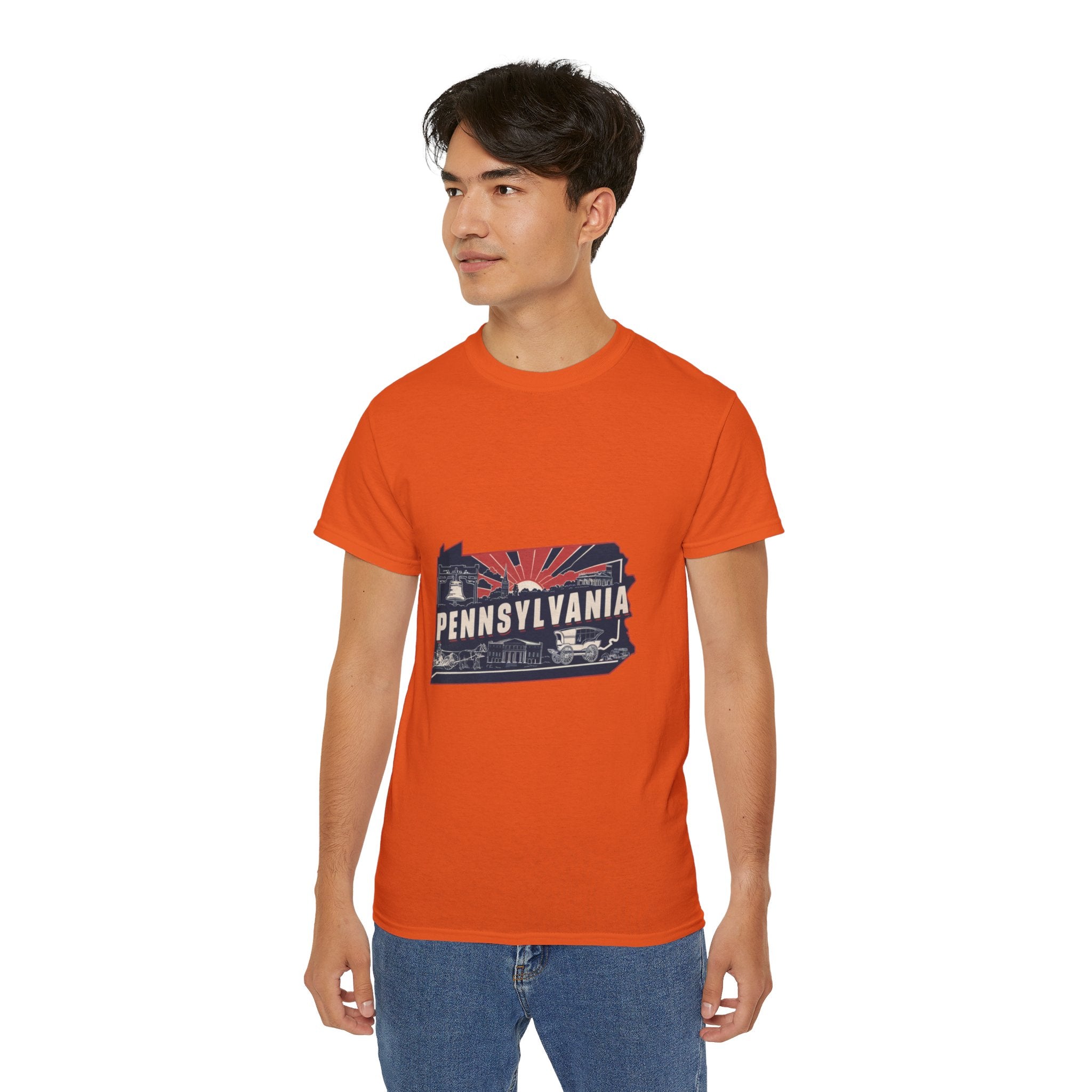 États américains emblématiques rétro : t-shirt Pennsylvanie