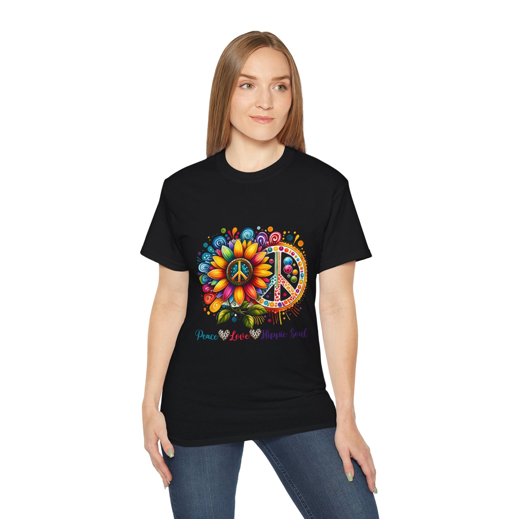 Hippie t-shirt, Floral Harmony t-shirt