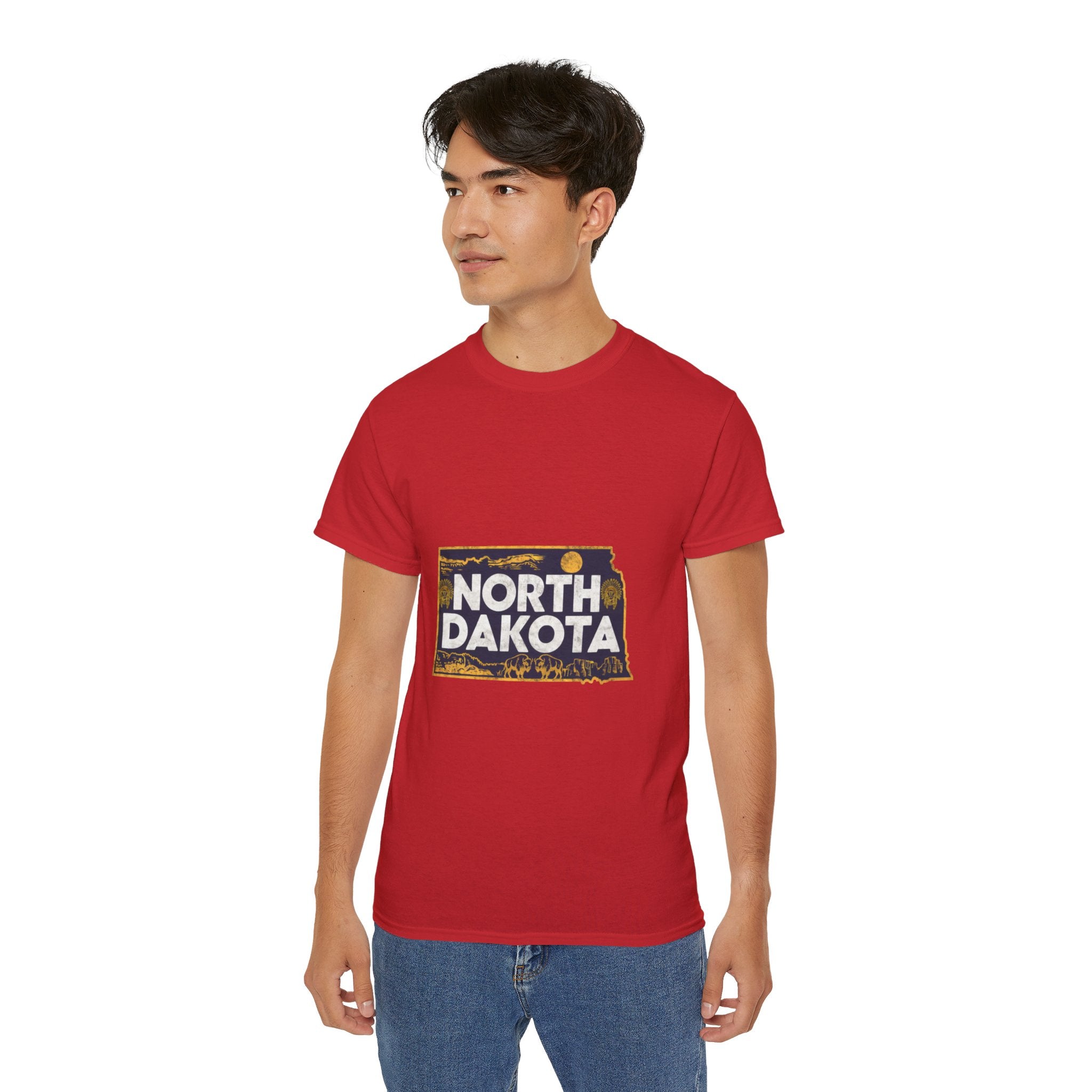 États américains emblématiques rétro : T-shirt Dakota du Nord