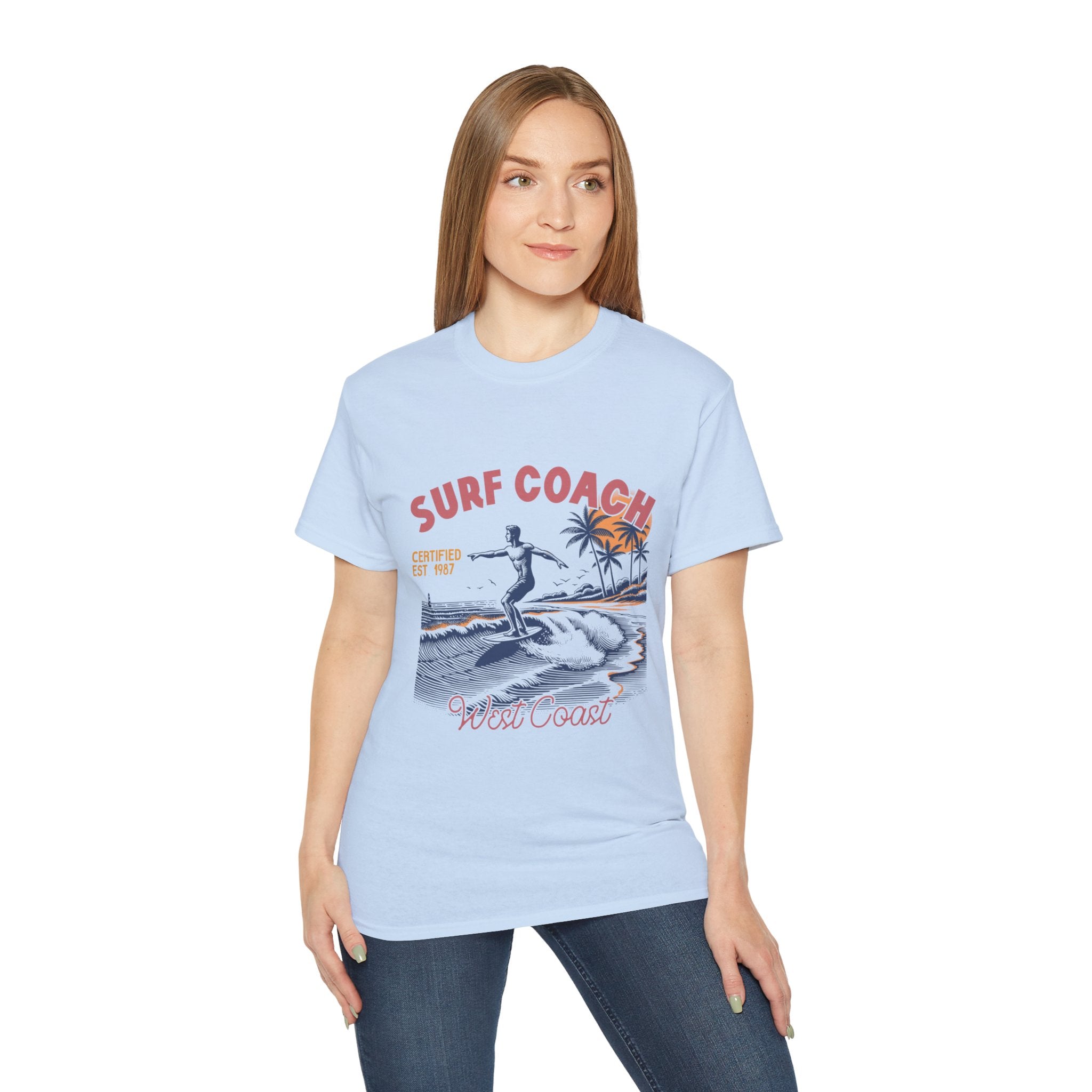 Plage d'été vintage : T-shirt Surf Coach