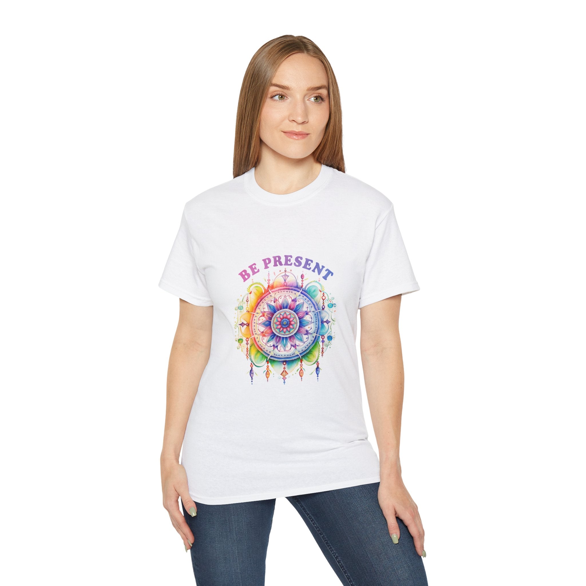 T-shirt de yoga, t-shirt de méditation, t-shirt Be Present