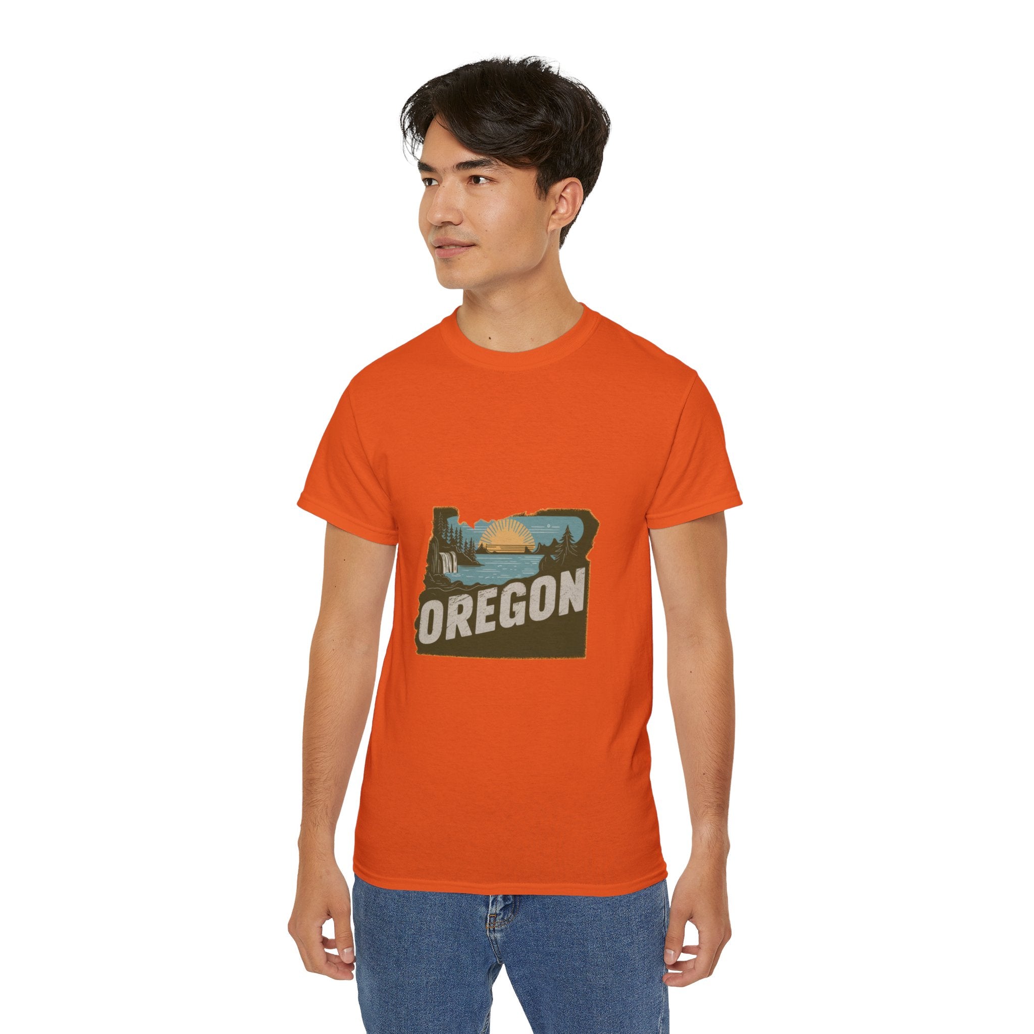 États américains emblématiques rétro : t-shirt Oregon