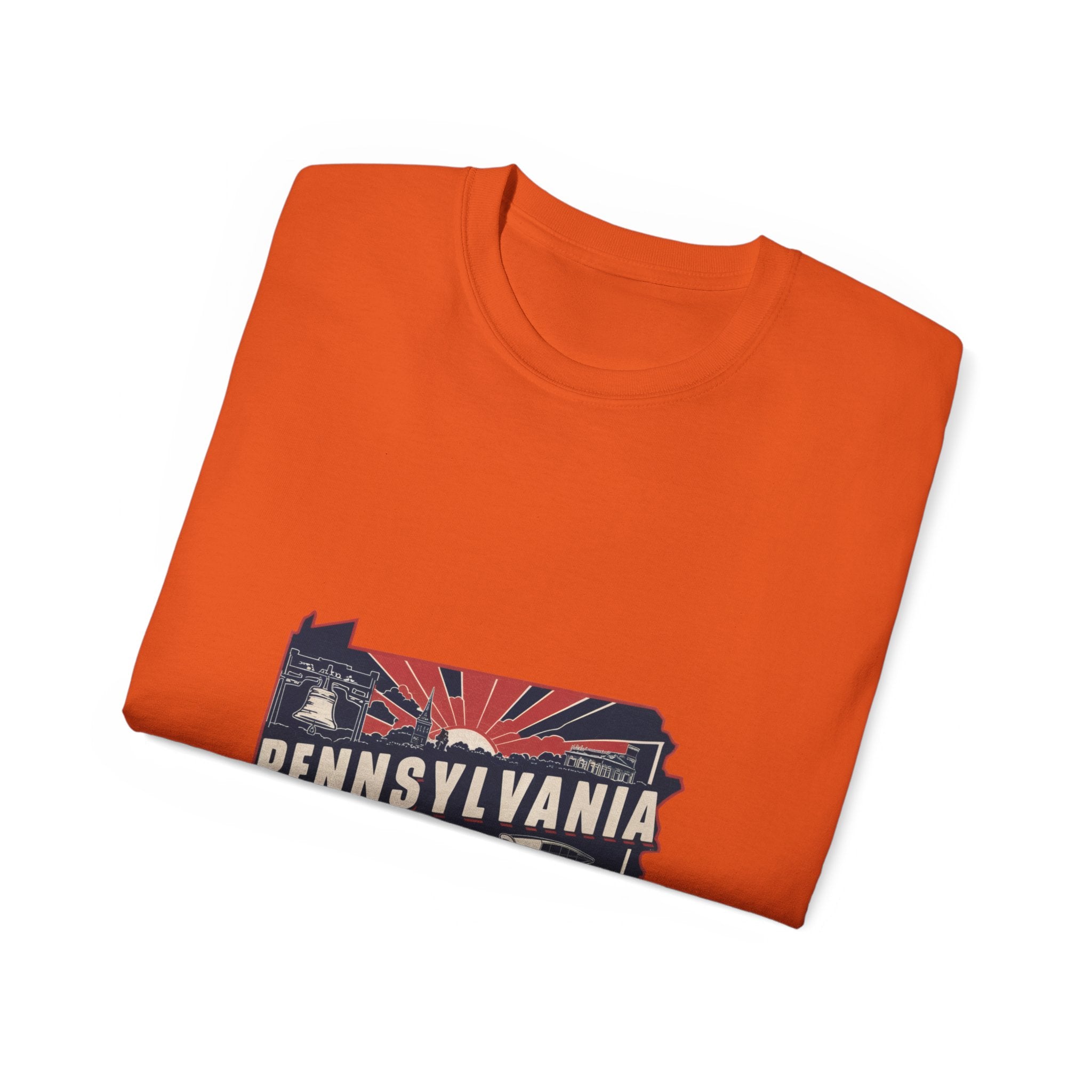 États américains emblématiques rétro : t-shirt Pennsylvanie