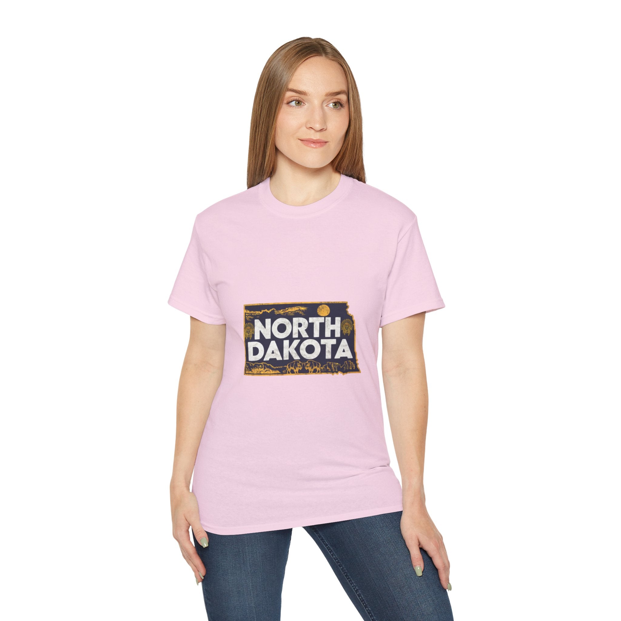 États américains emblématiques rétro : T-shirt Dakota du Nord