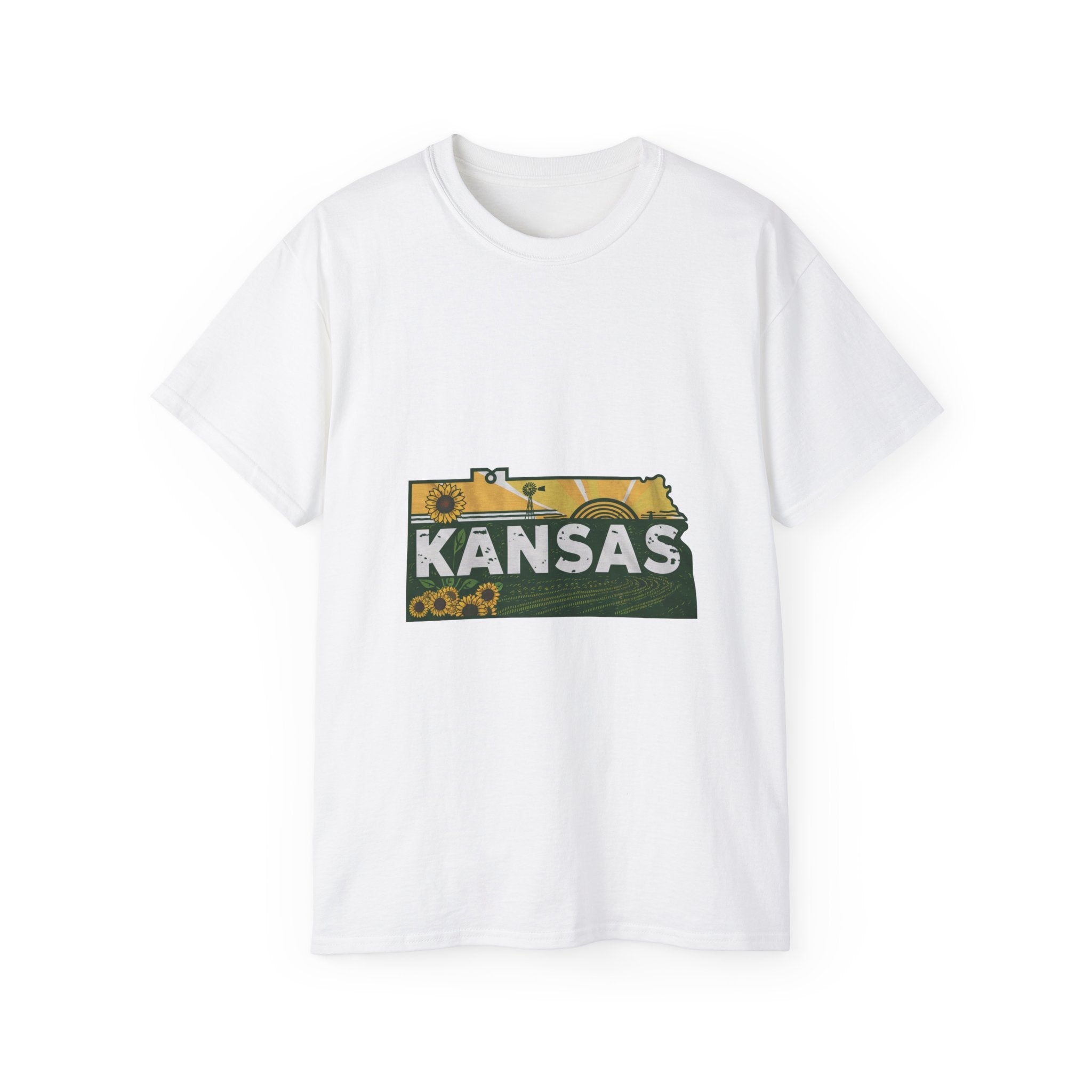 Retro Iconic Stati Uniti: T-shirt Kansas