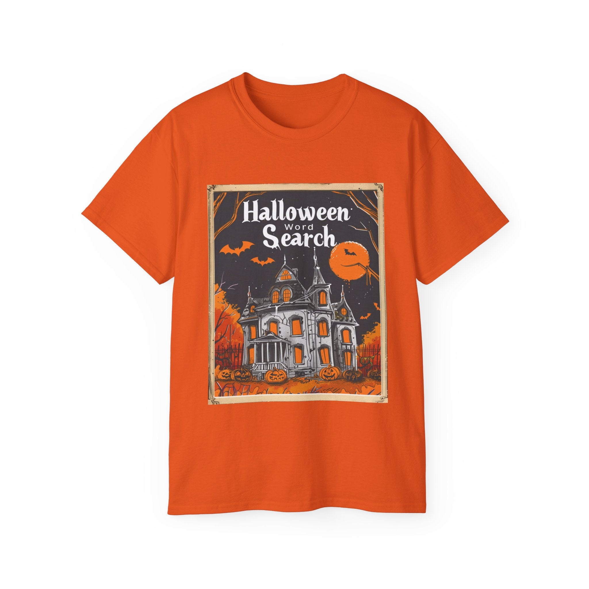 Halloween Word Search T-Shirt – Haunted House Spooky