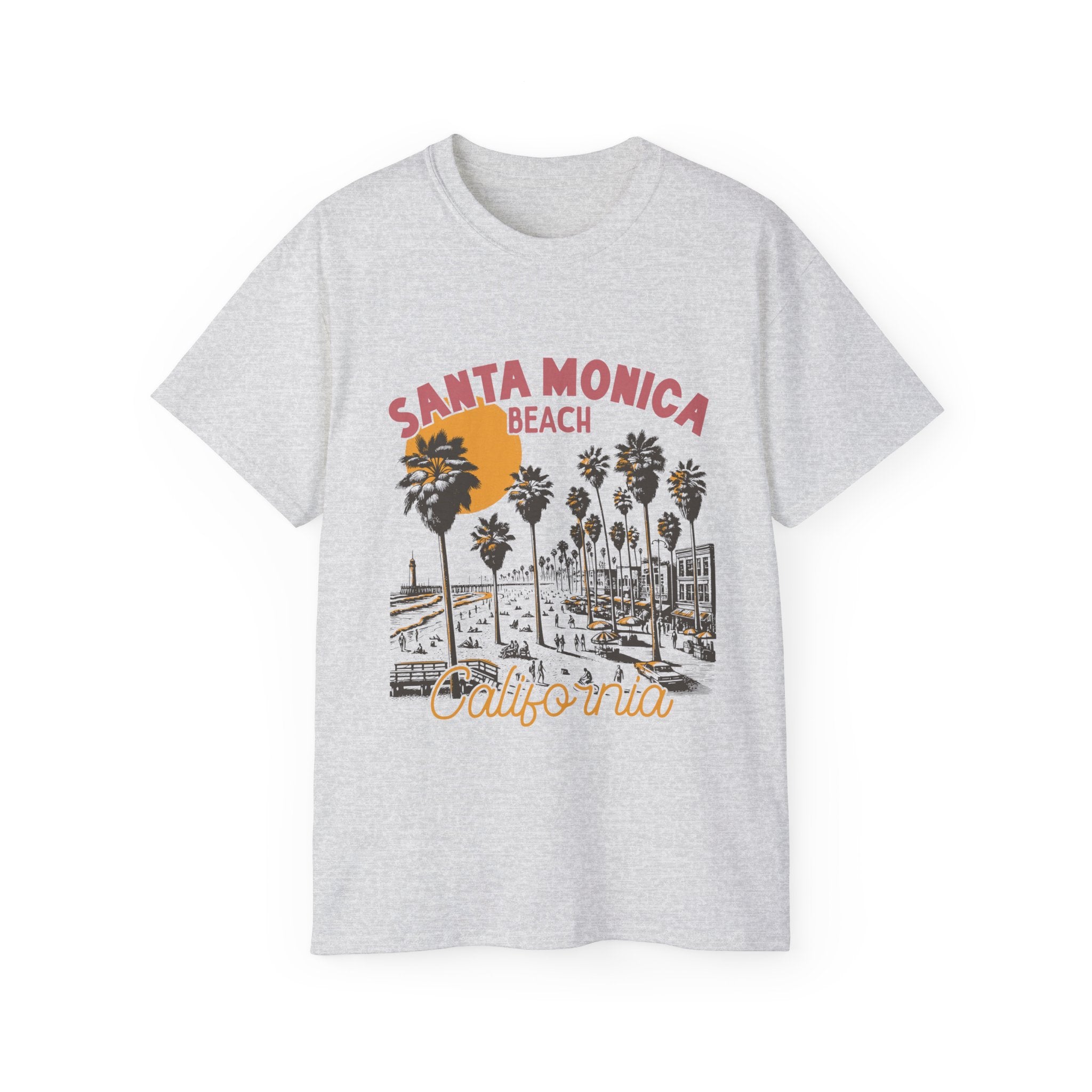 Plage d'été vintage : t-shirt Santa Monica