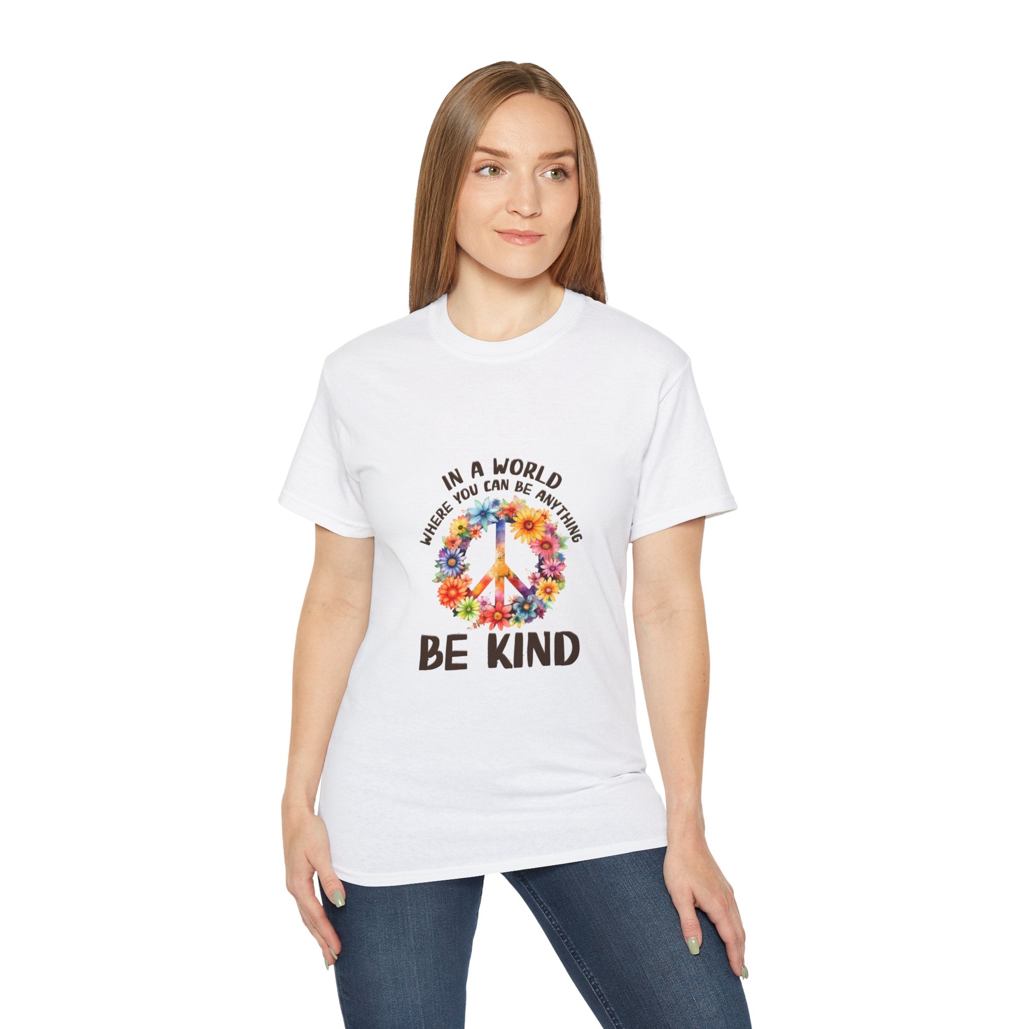 Hippie t-shirt, be kind t-shirt