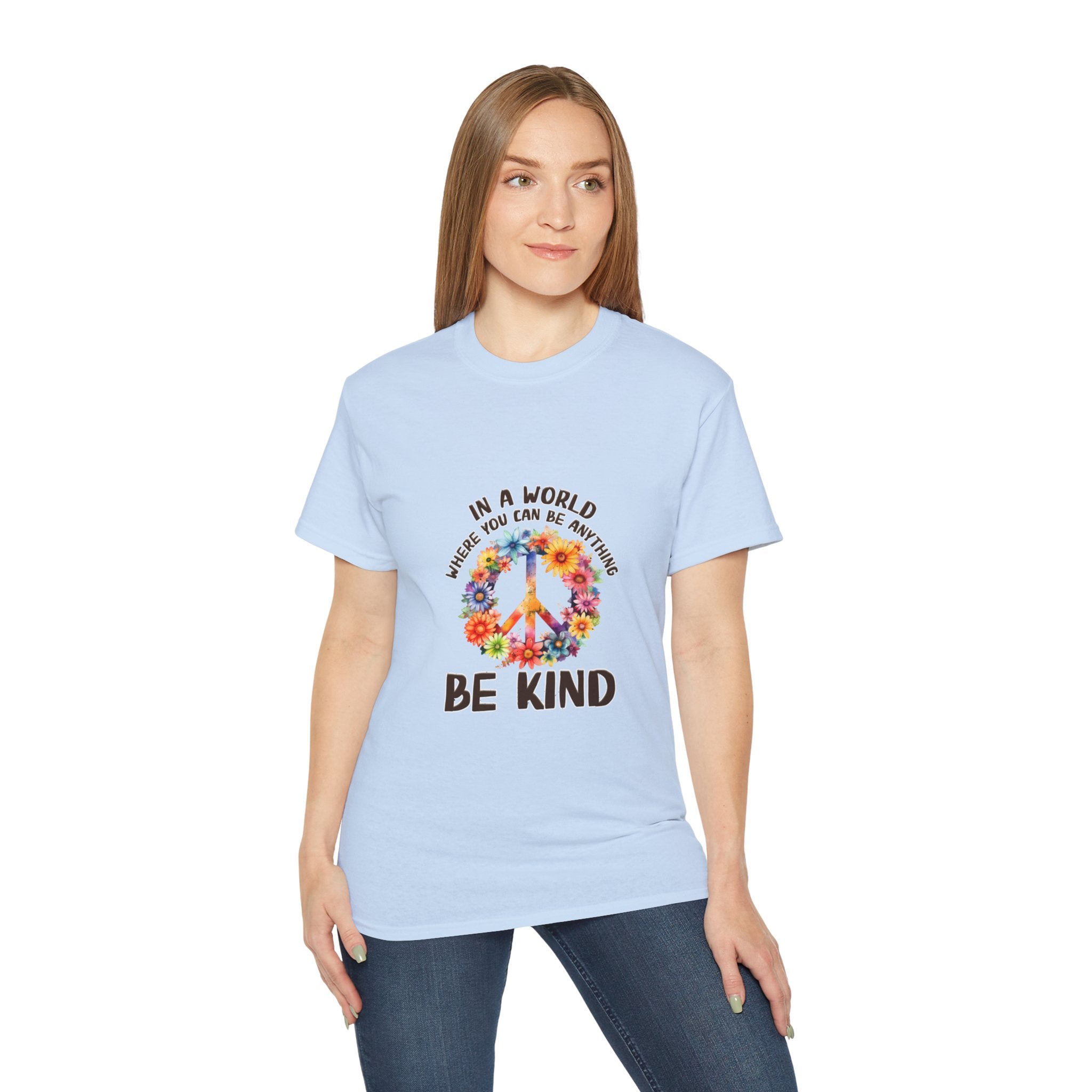 Hippie t-shirt, be kind t-shirt