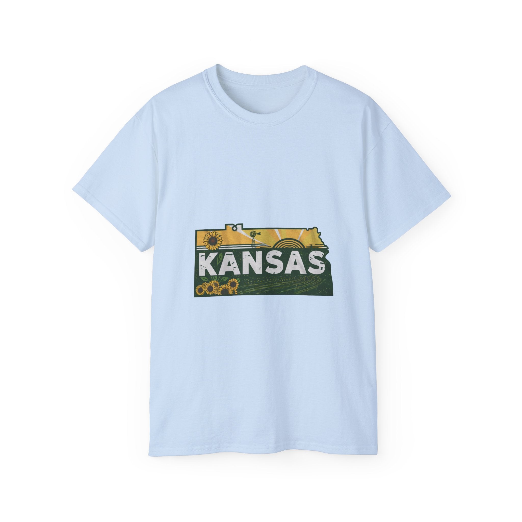 États américains emblématiques rétro : t-shirt Kansas