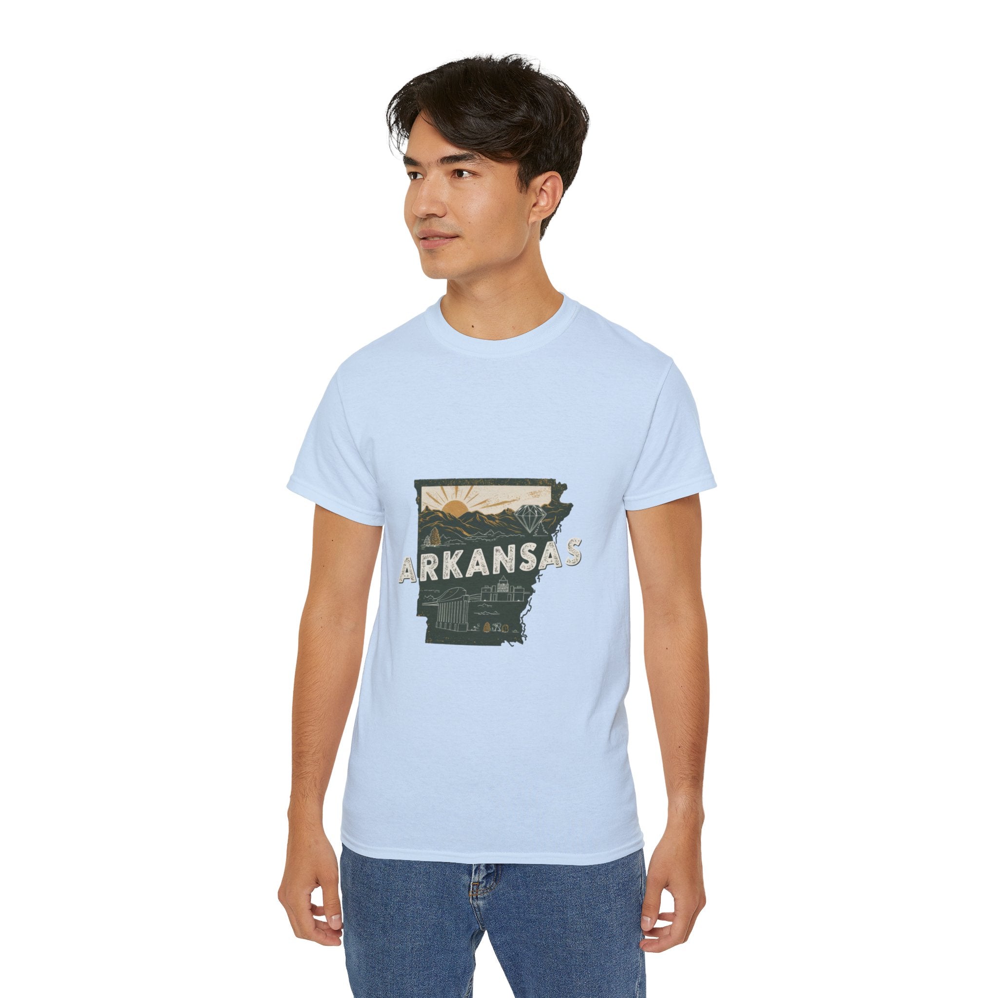 États américains emblématiques rétro : t-shirt Arkansas