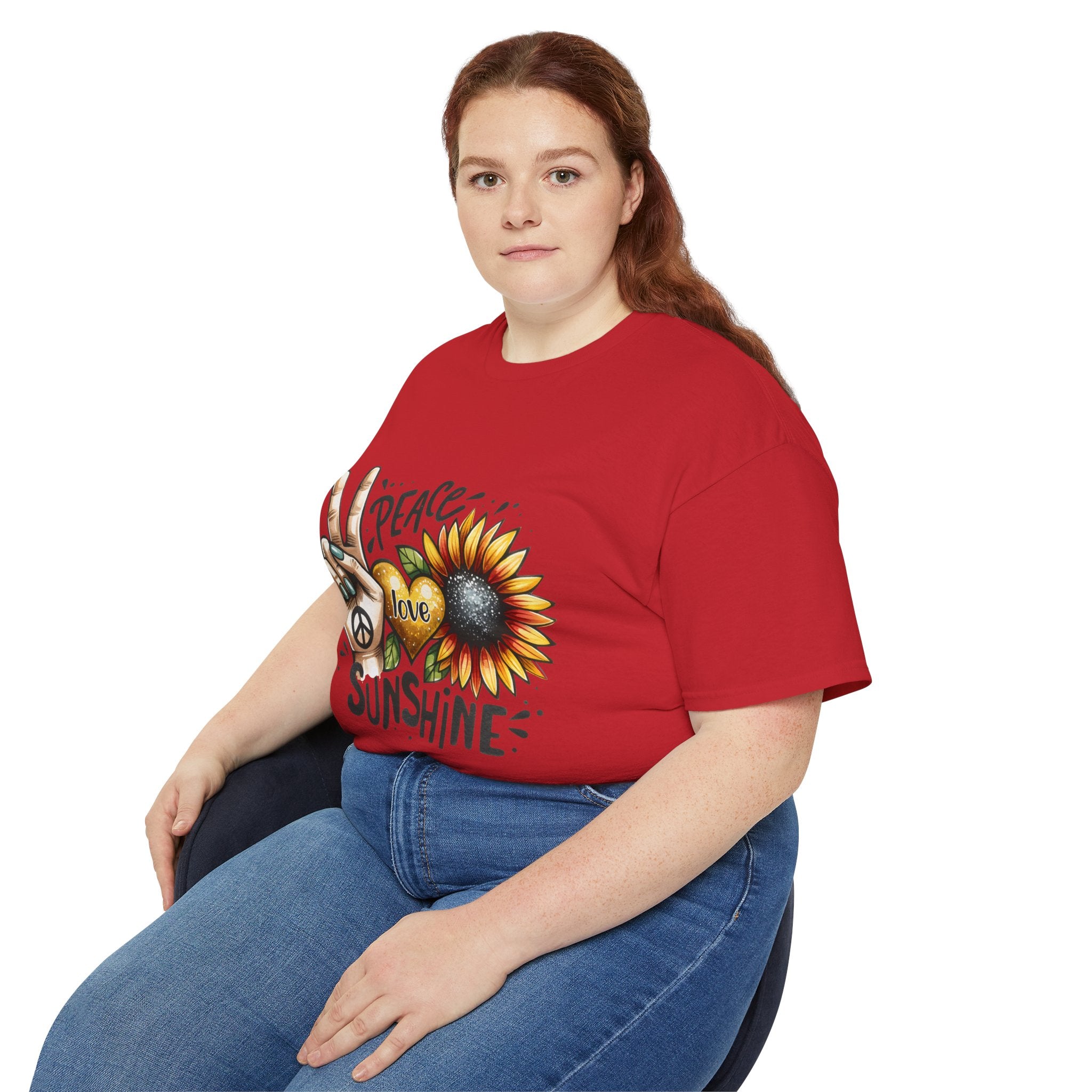 Sunflower t-shirt, Peace Love Sunshine T-shirt