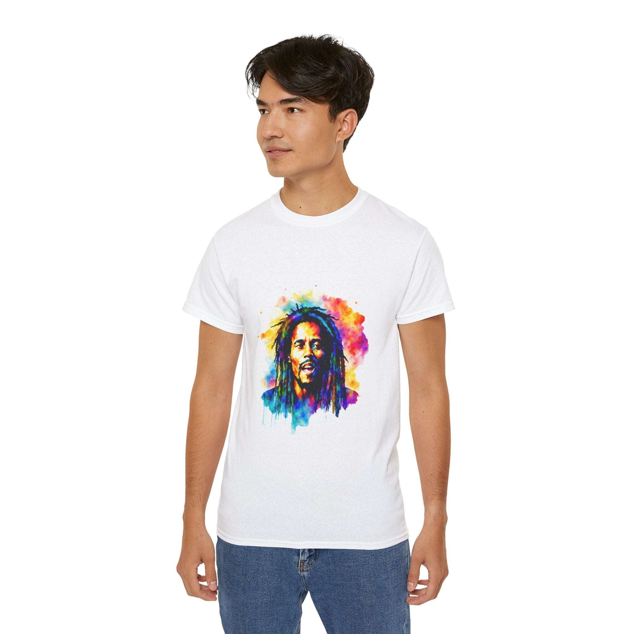 Bob Marley t-shirt, Colorful Reggae Dreads t-shirt