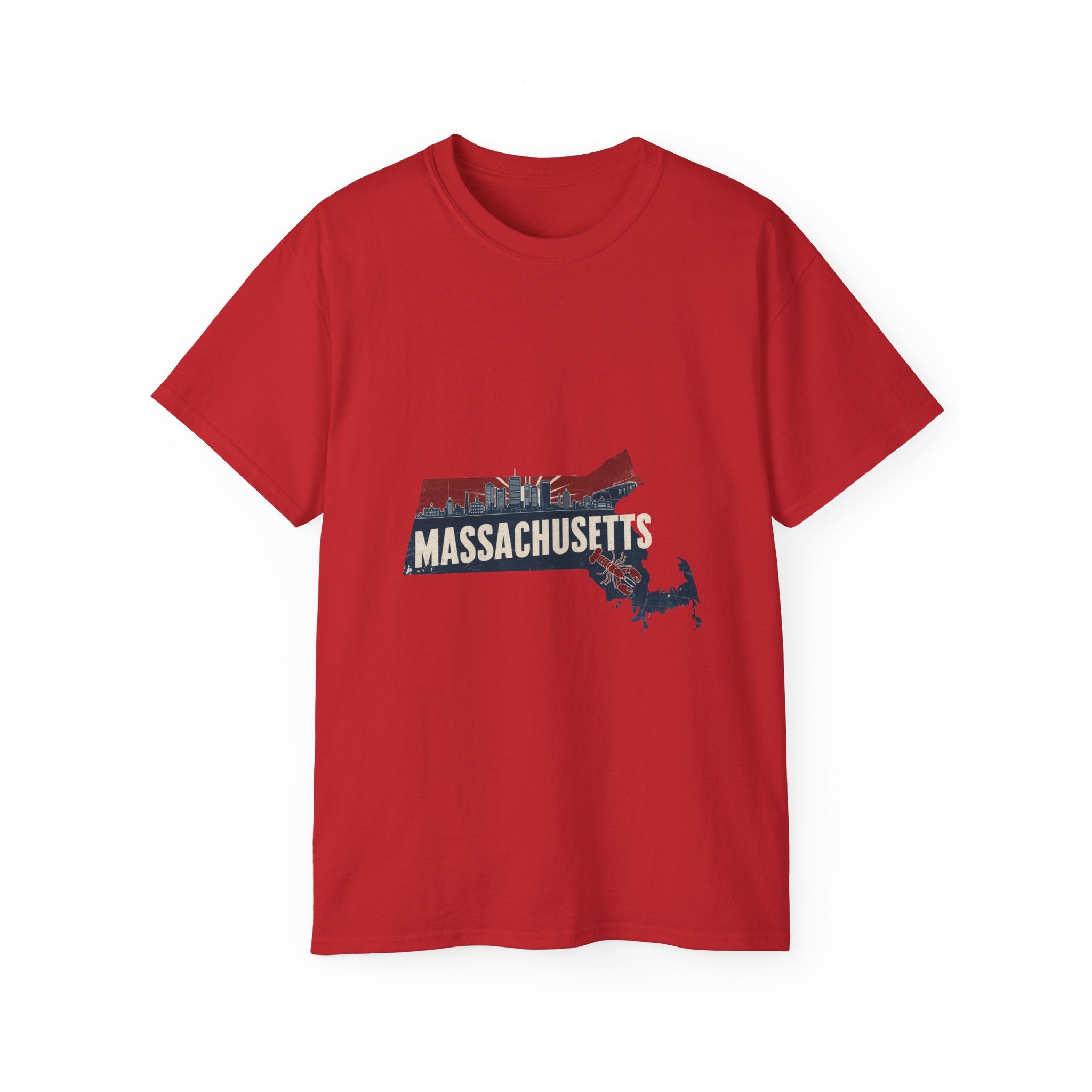 États américains emblématiques rétro : t-shirt Massachusetts