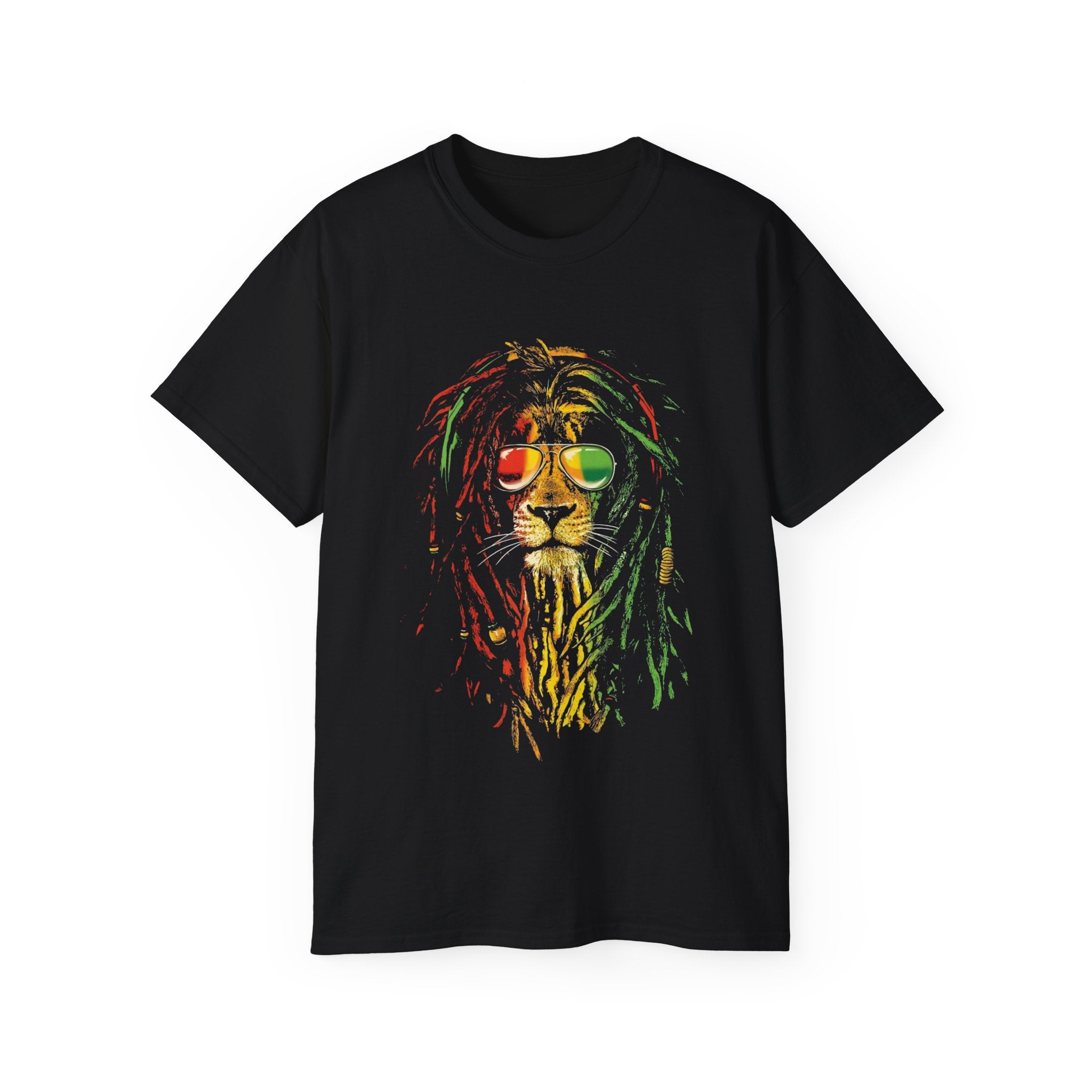 T-shirt Reggae, T-shirt Les dreadlocks du lion