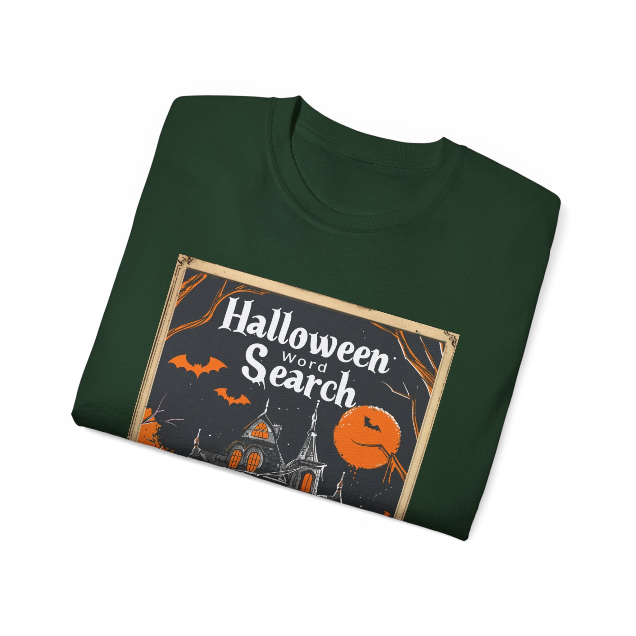 Halloween Word Search T-Shirt – Haunted House Spooky