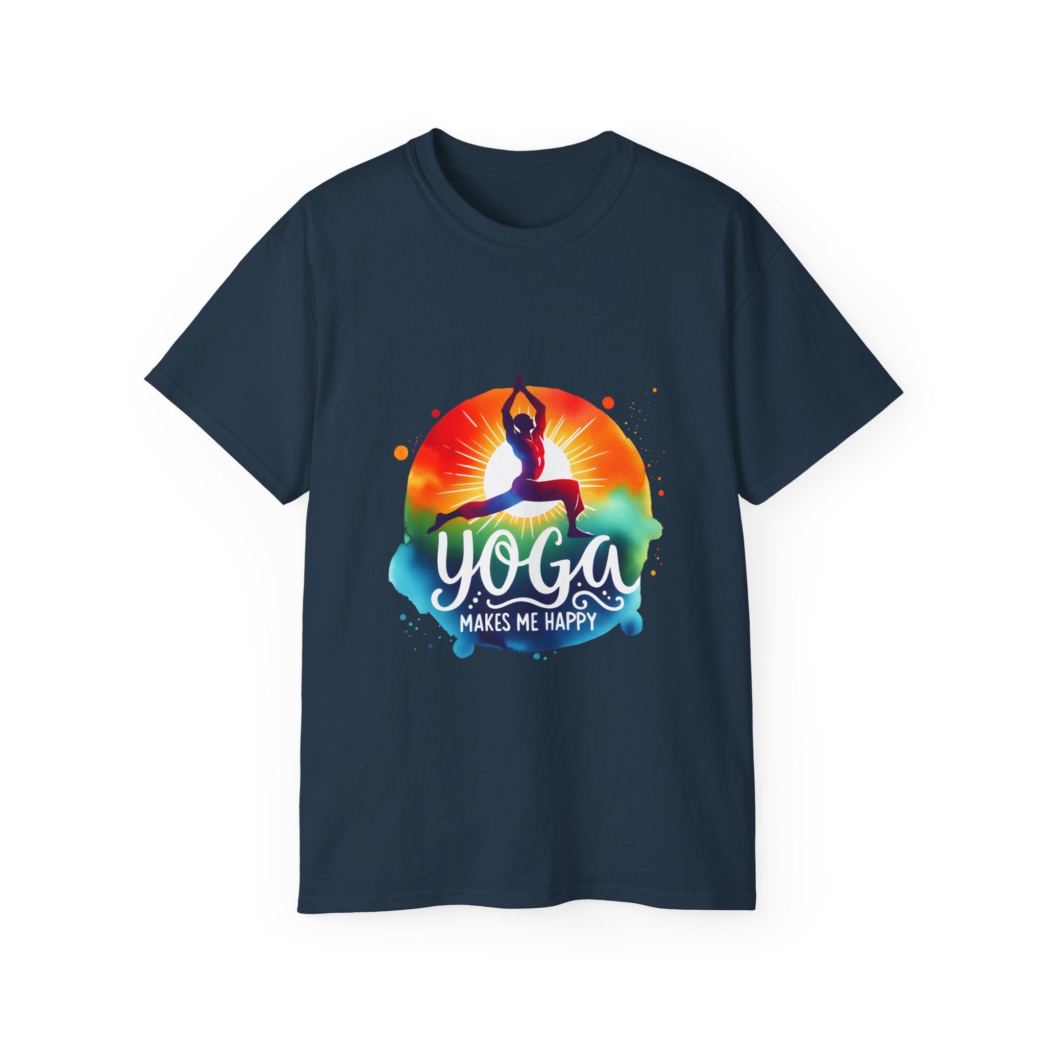 T-shirt yoga, t-shirt da meditazione, t-shirt Make me Happy