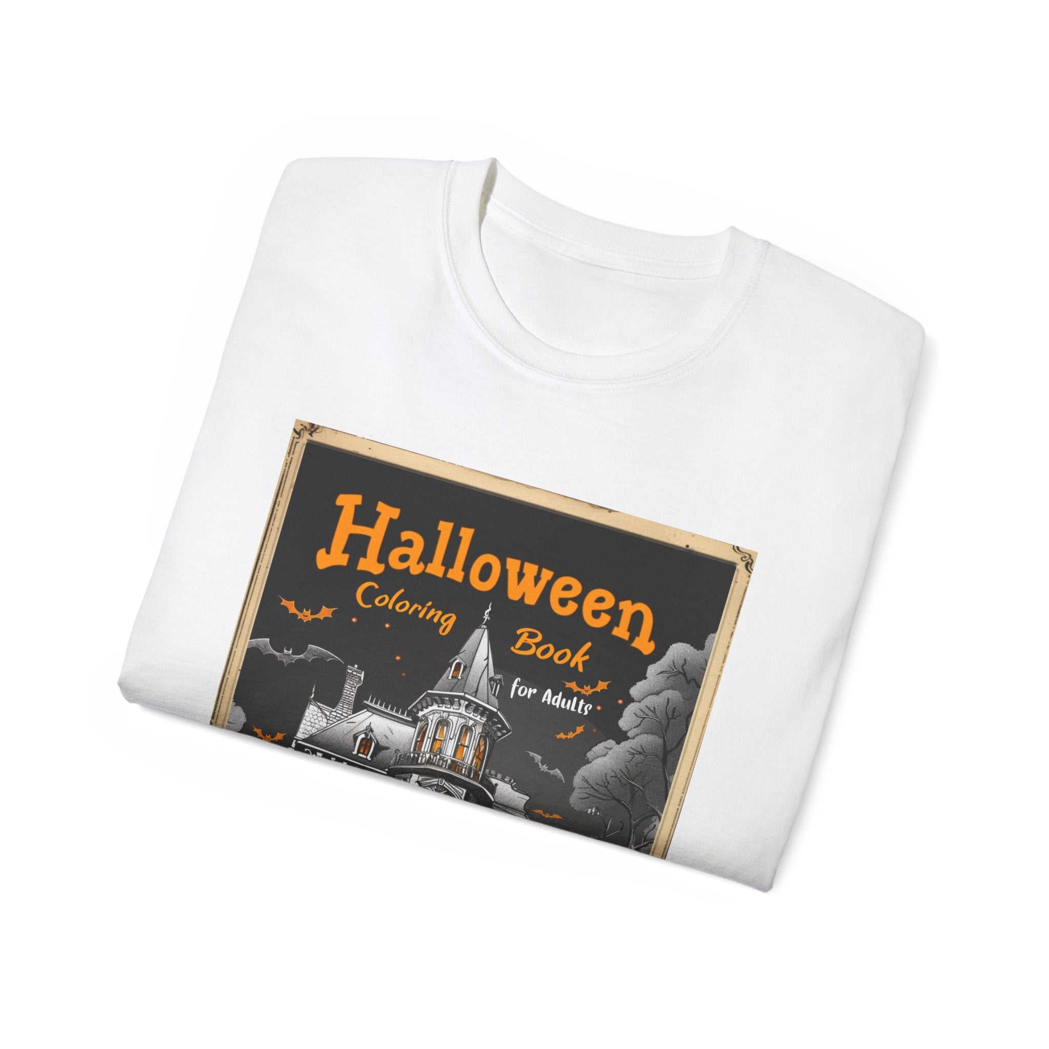 Halloween Coloring Book Graphic T-Shirt – Haunted House Edition