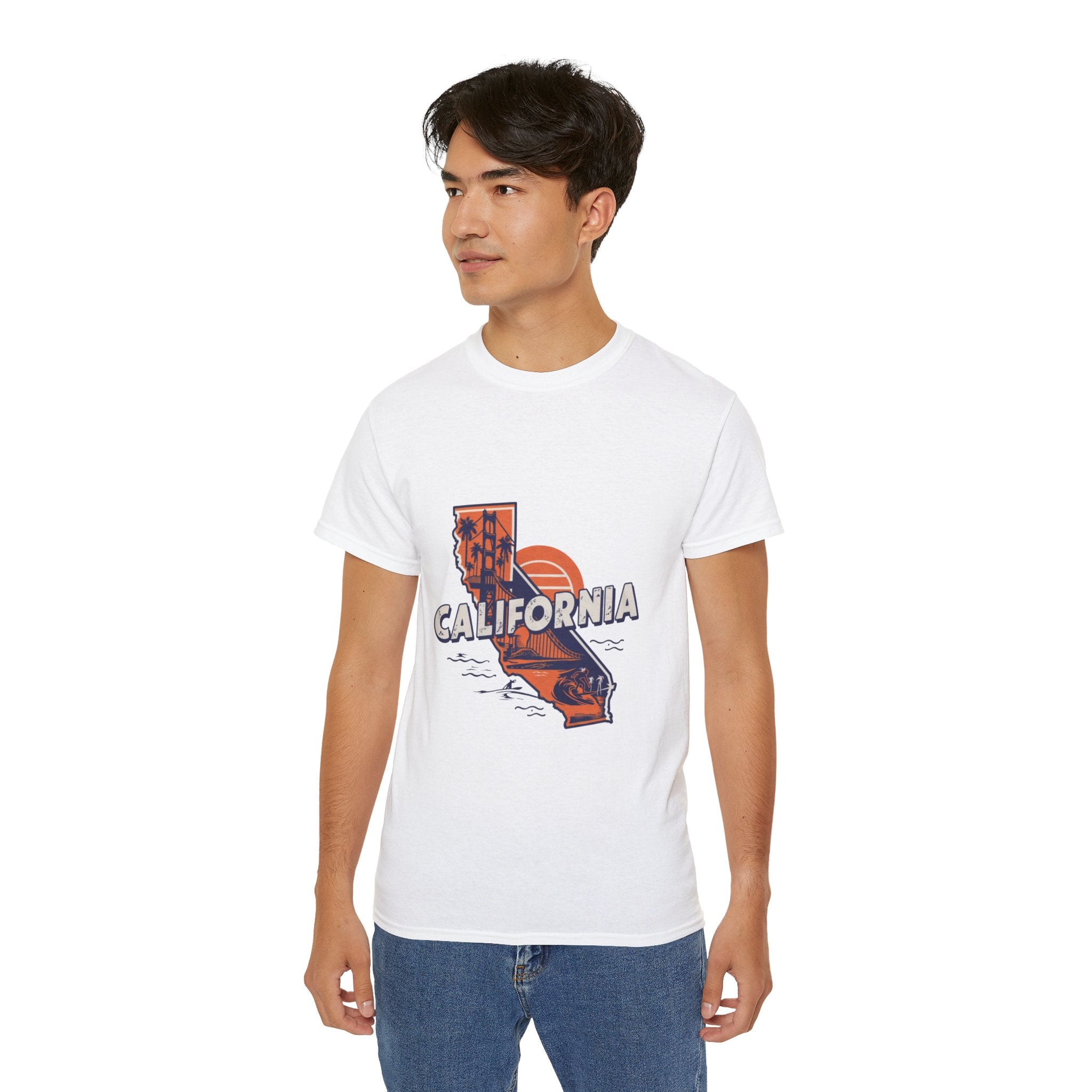 États américains emblématiques rétro : t-shirt Californie