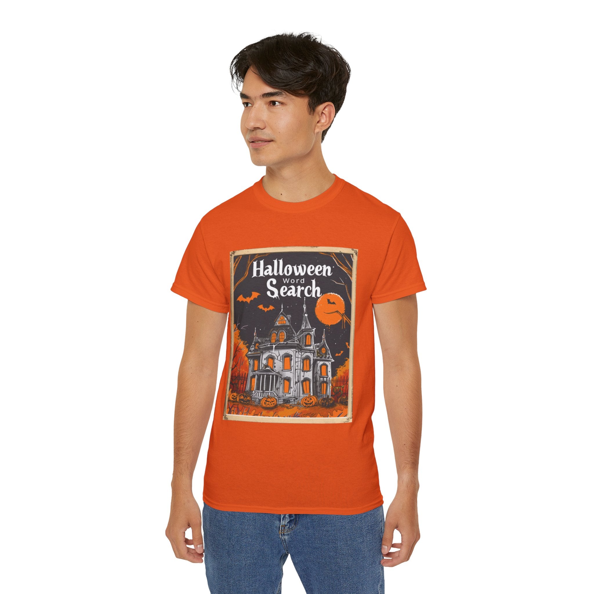 Halloween Word Search T-Shirt – Haunted House Spooky