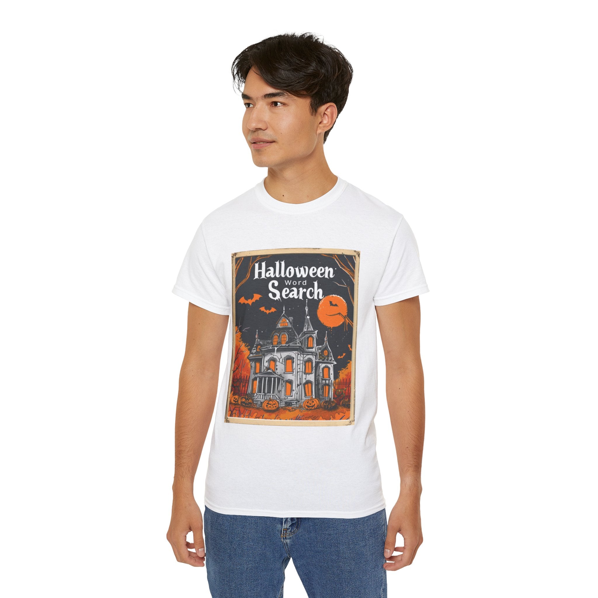 Halloween Word Search T-Shirt – Haunted House Spooky