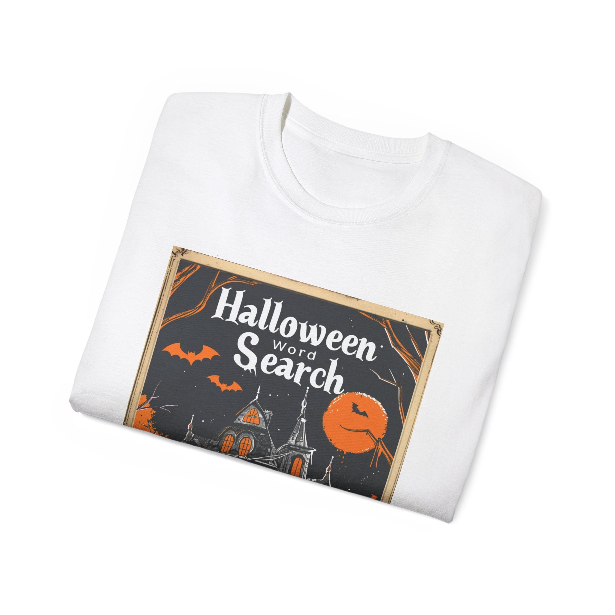 Halloween Word Search T-Shirt – Haunted House Spooky