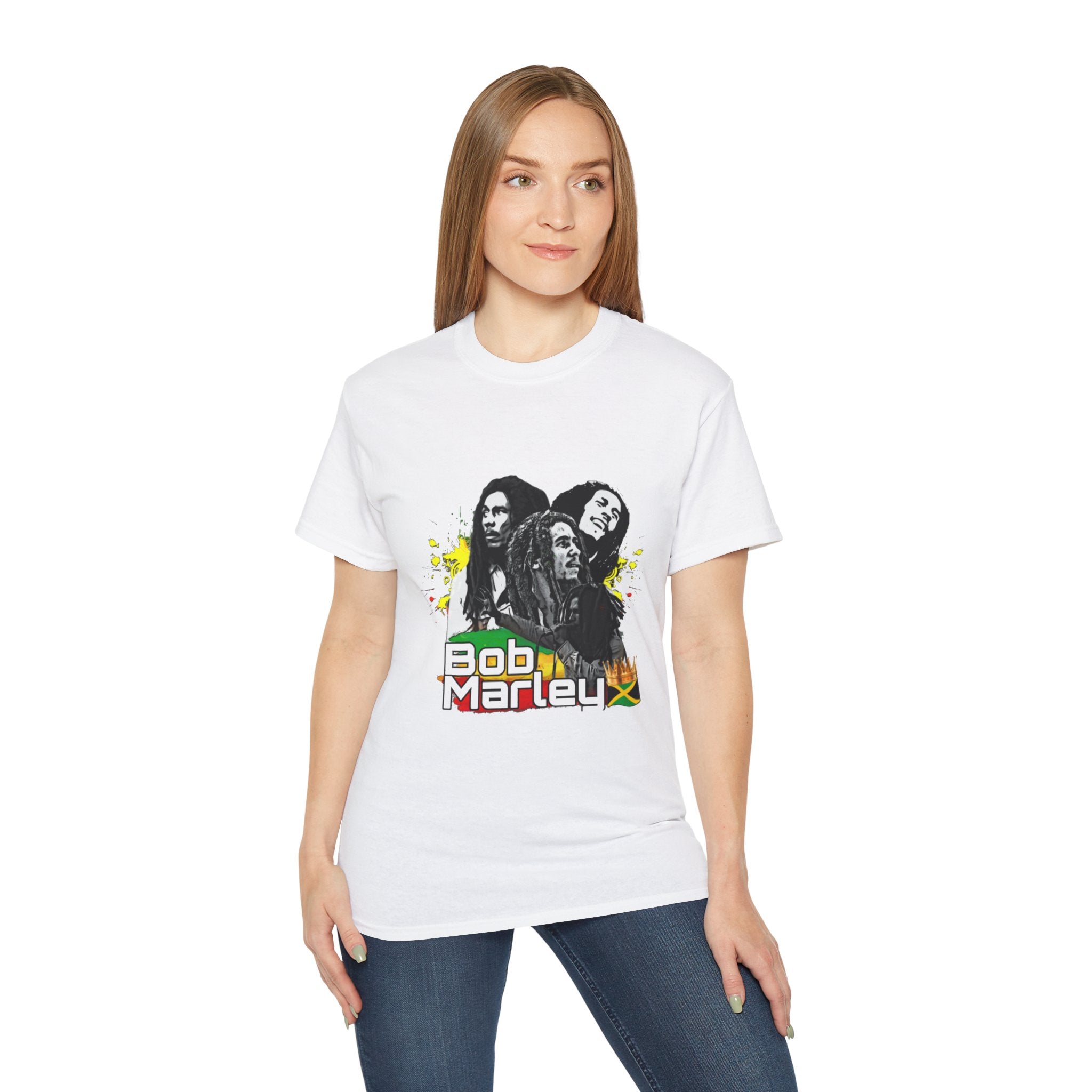 T-shirt Bob Marley, t-shirt Bob Marley avec dreadlocks