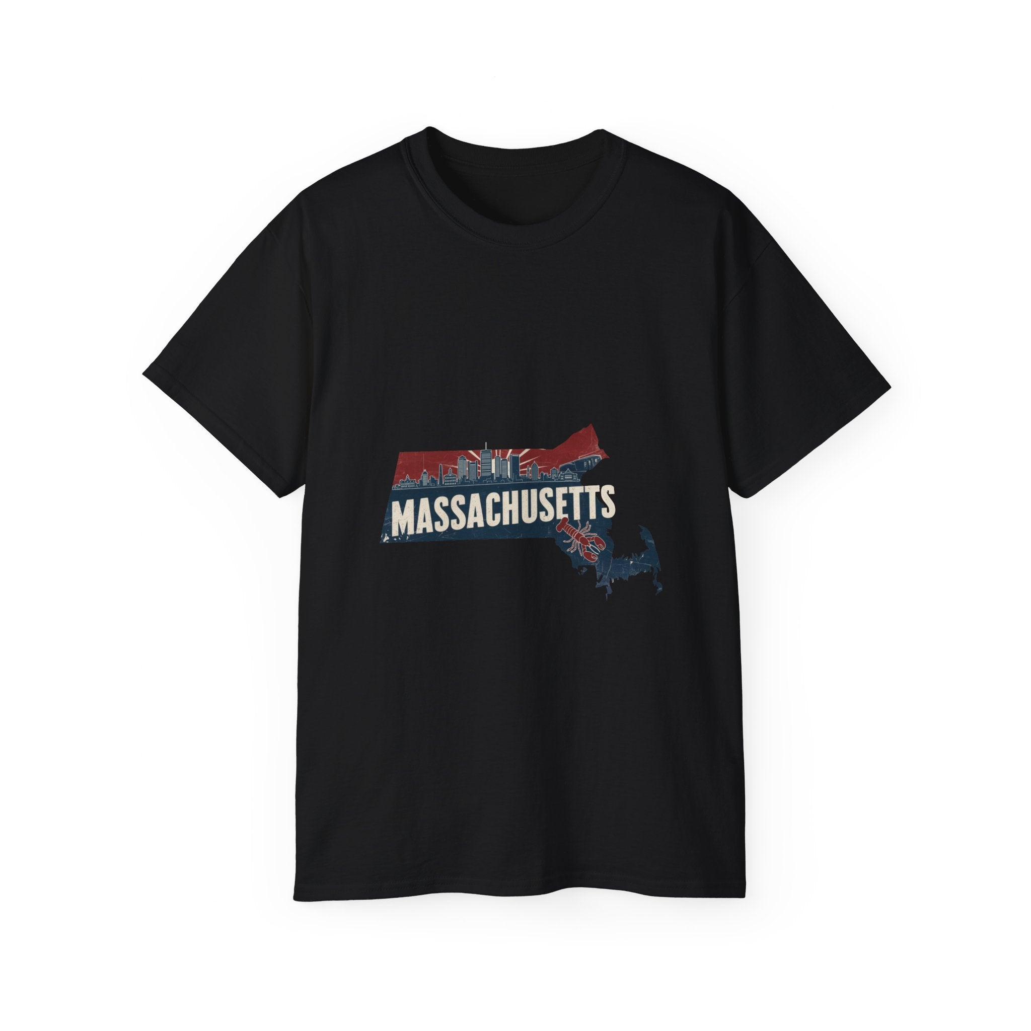 États américains emblématiques rétro : t-shirt Massachusetts