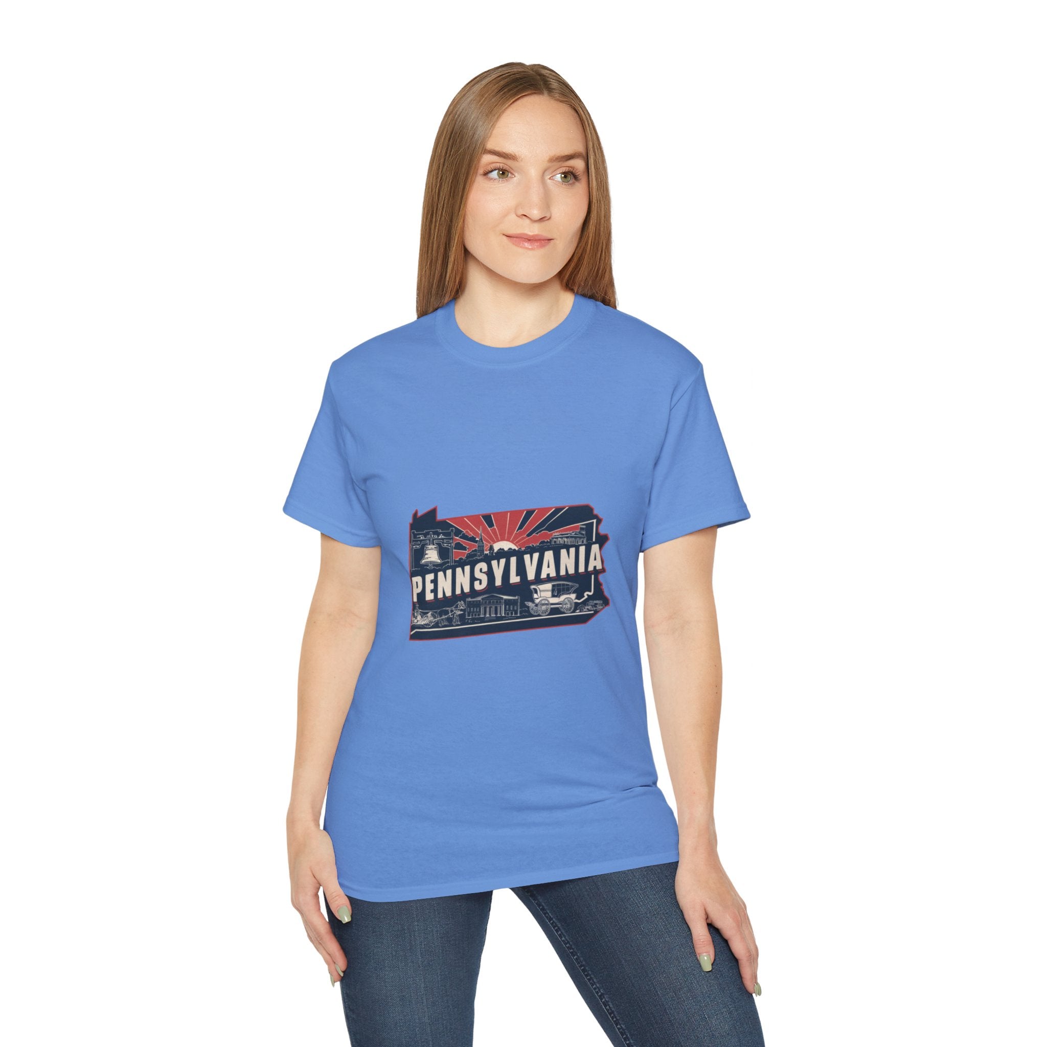 États américains emblématiques rétro : t-shirt Pennsylvanie