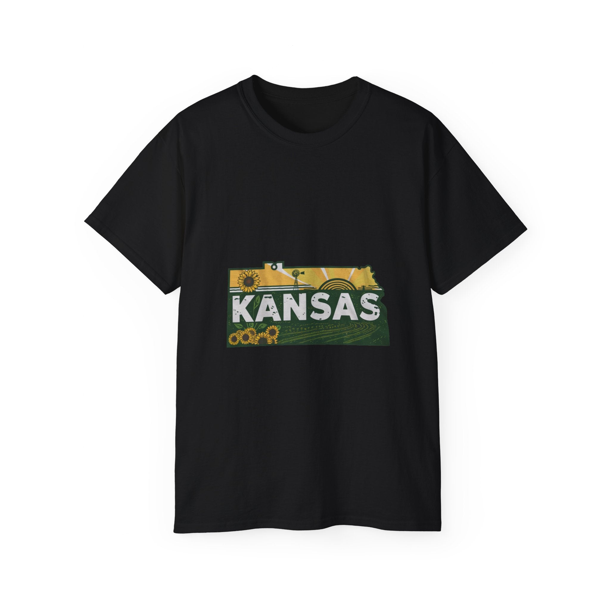 Retro Iconic Stati Uniti: T-shirt Kansas