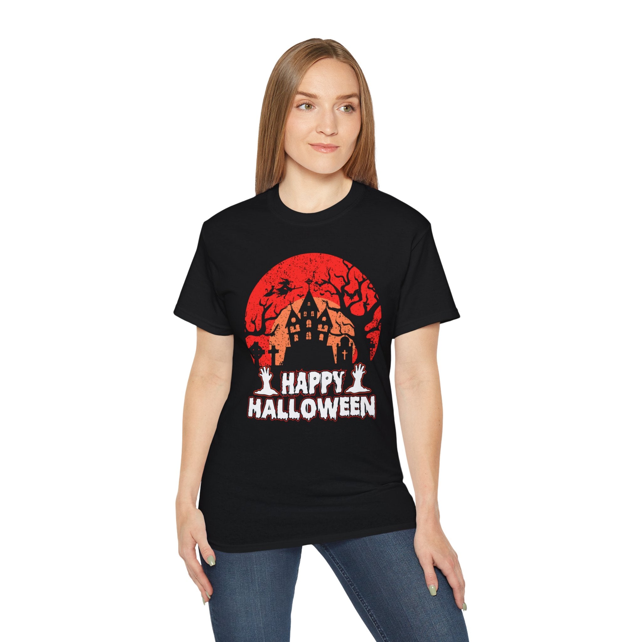 Happy Halloween" Haunted Castle T-shirt