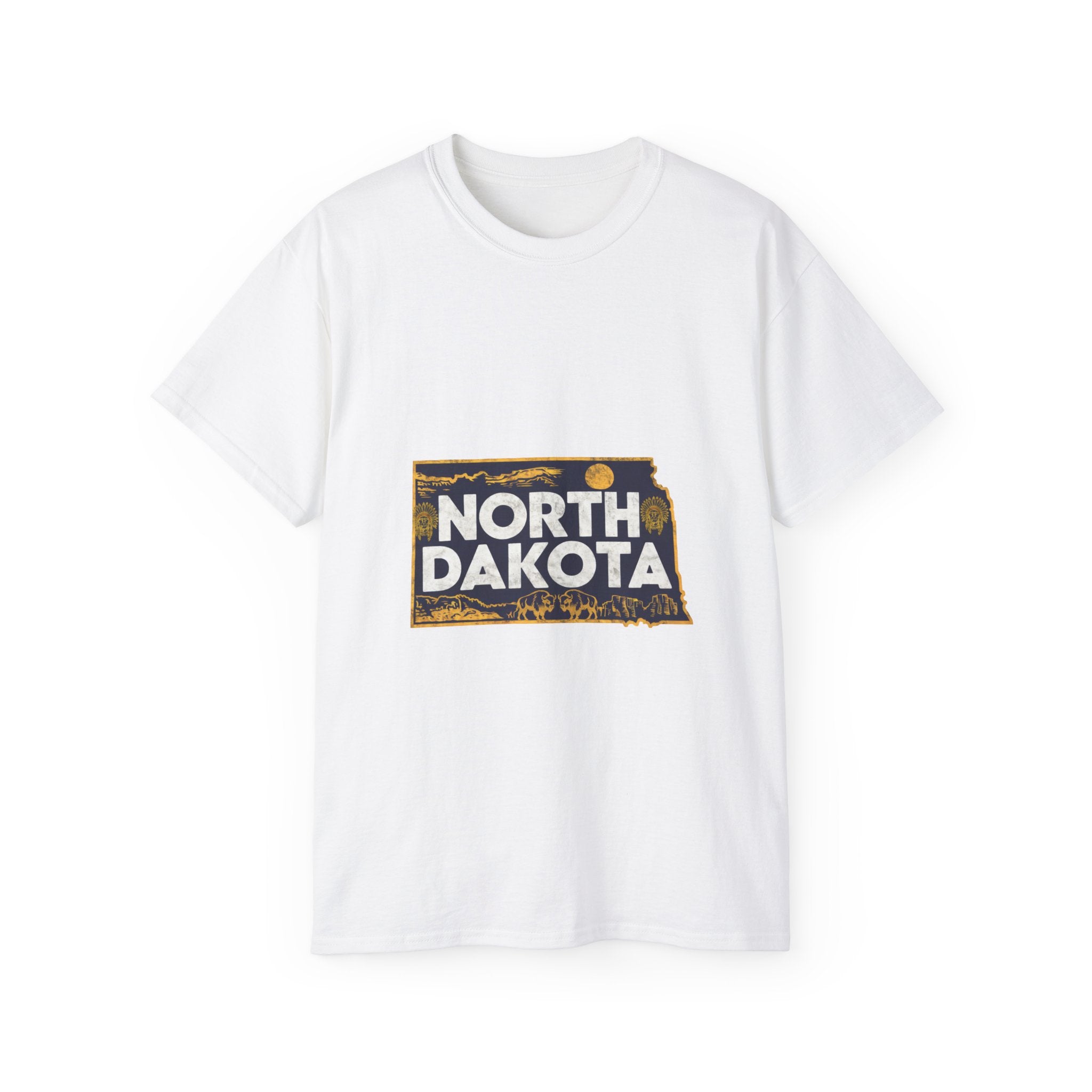 États américains emblématiques rétro : T-shirt Dakota du Nord