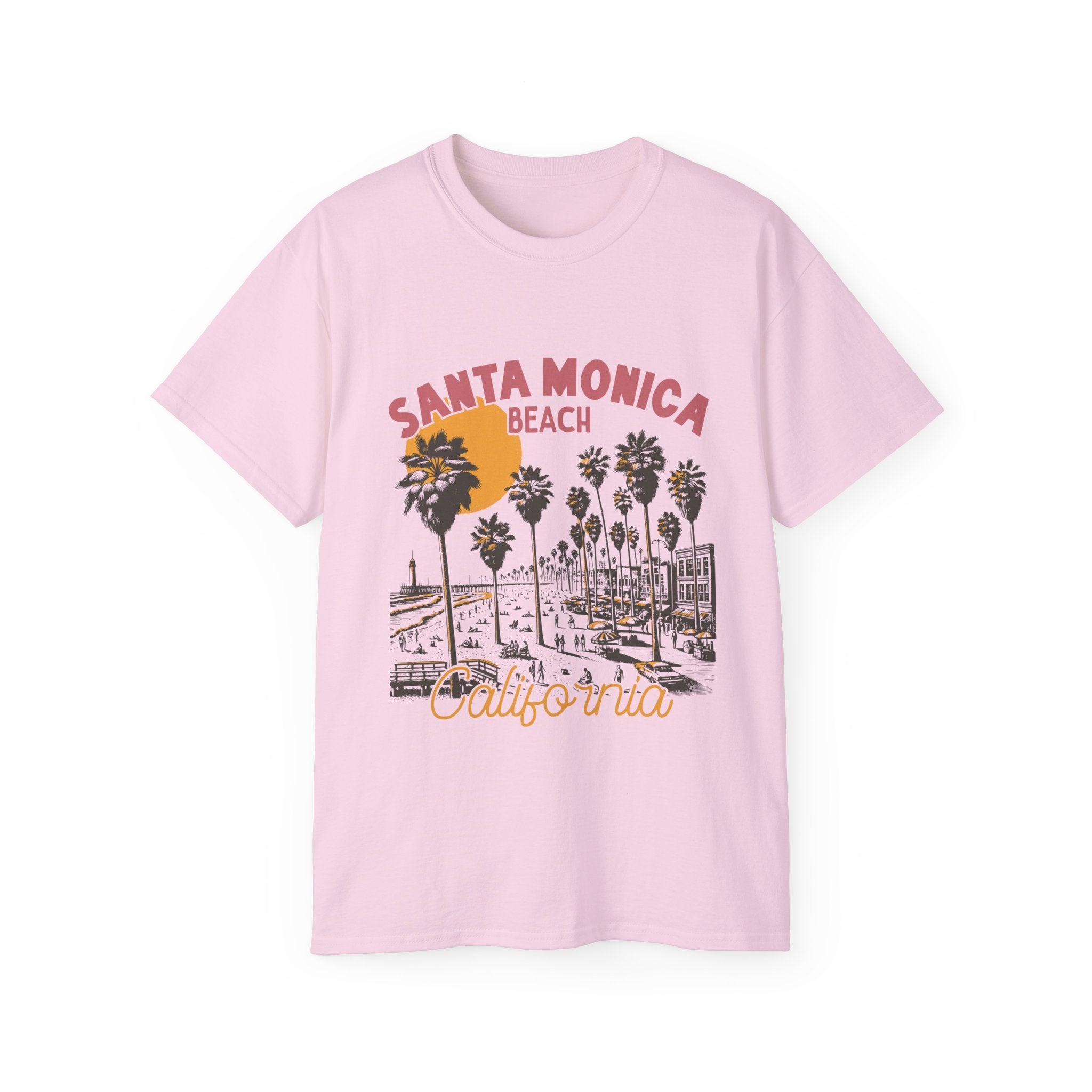 Plage d'été vintage : t-shirt Santa Monica