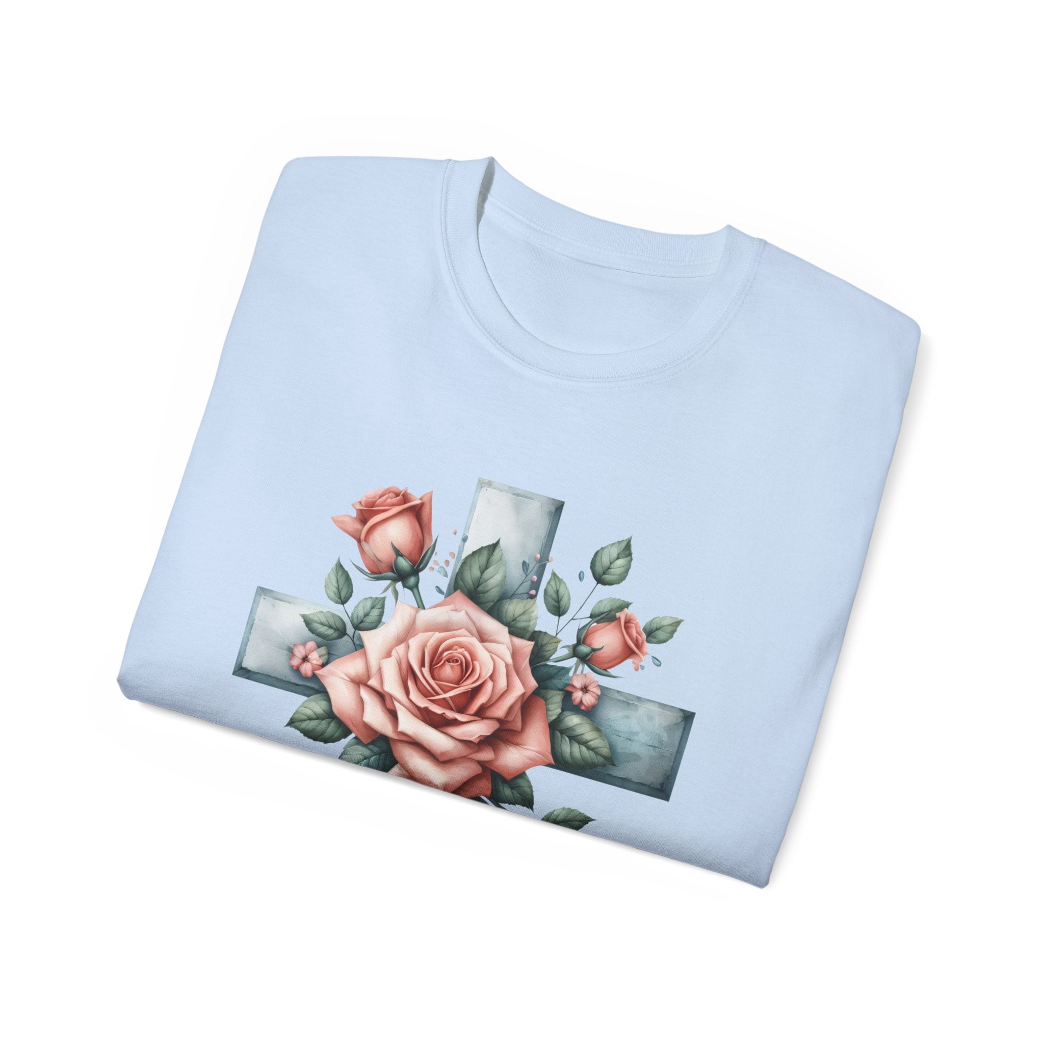 Christian t-shirt,Floral Cross t-shirt