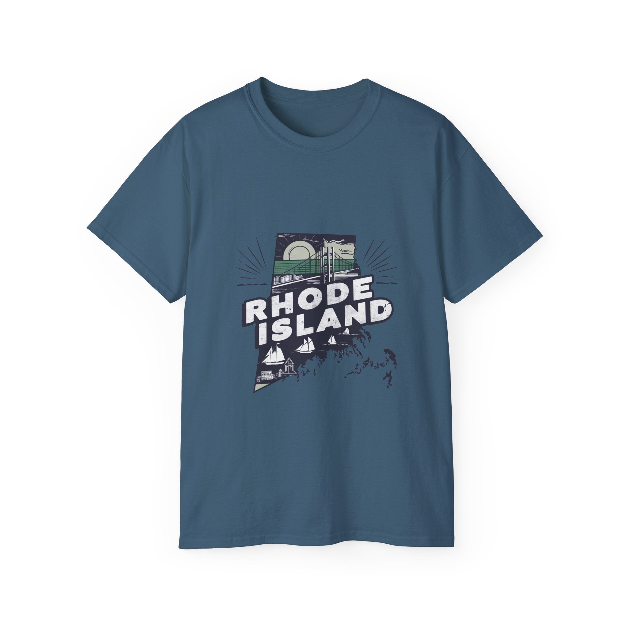 Retro Iconic States degli Stati Uniti: t-shirt Rhode Island