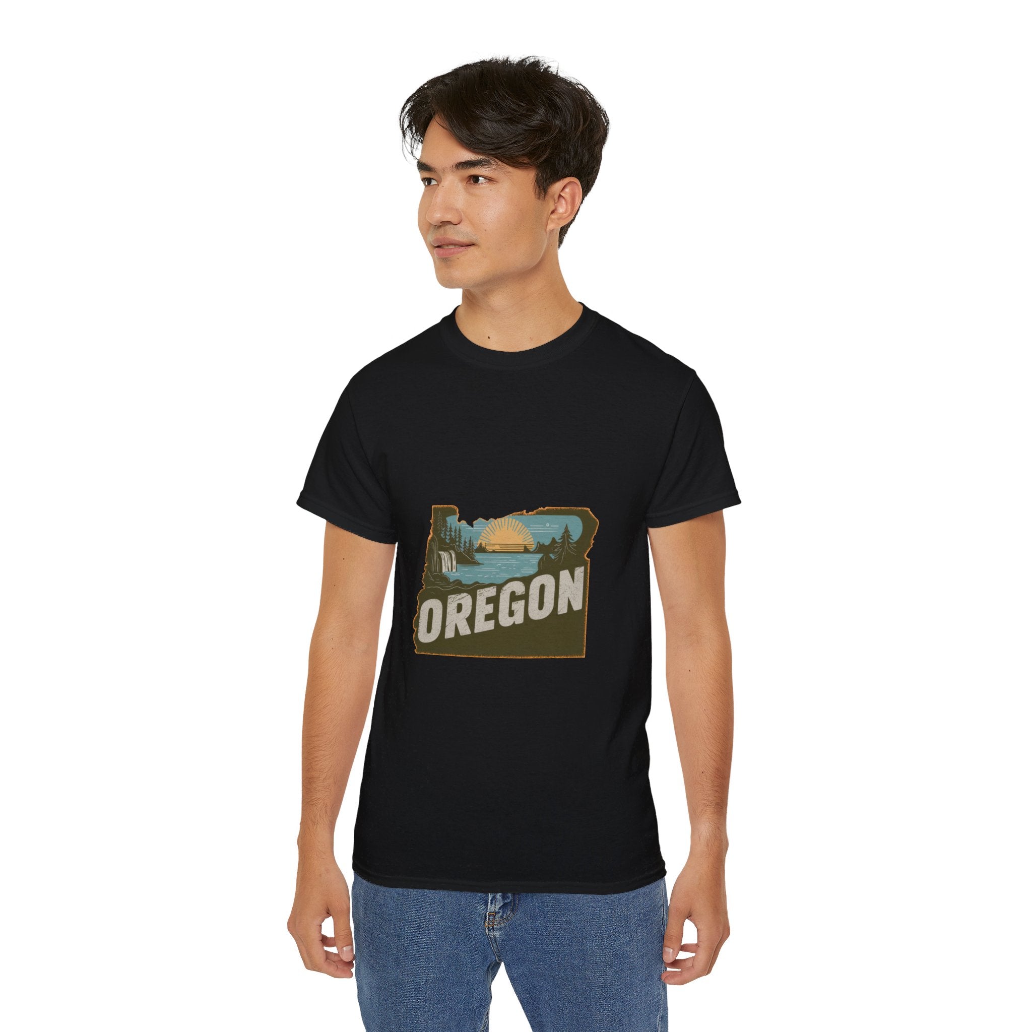 États américains emblématiques rétro : t-shirt Oregon