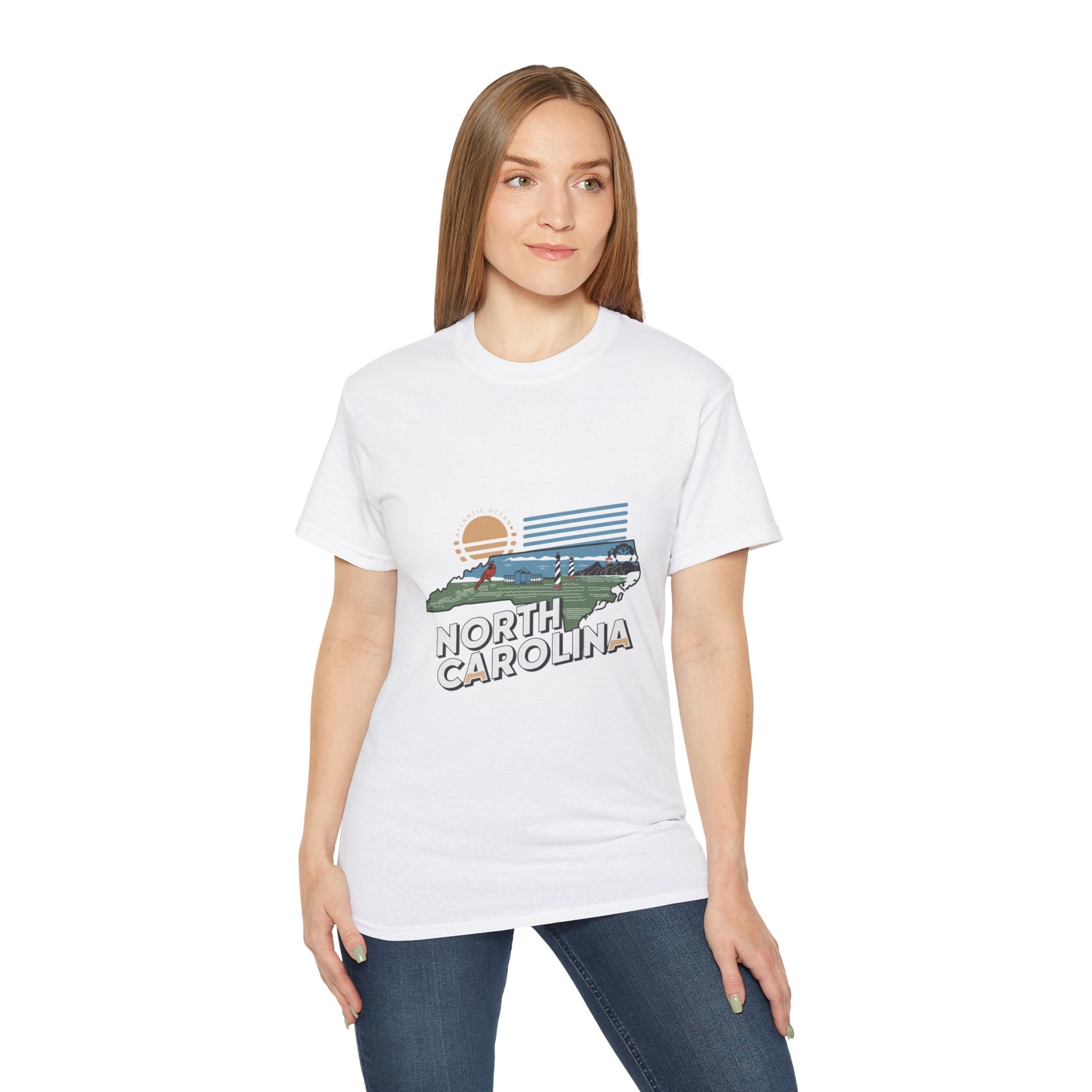 Retro  Iconic U.S. States : North Carolina t-shirt