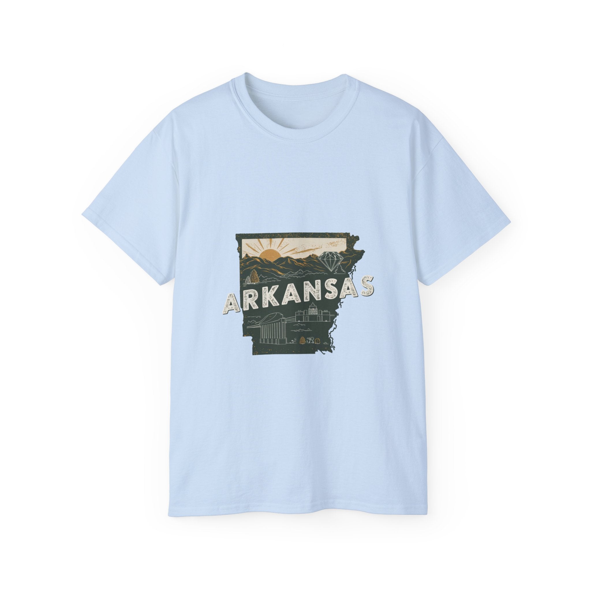 États américains emblématiques rétro : t-shirt Arkansas