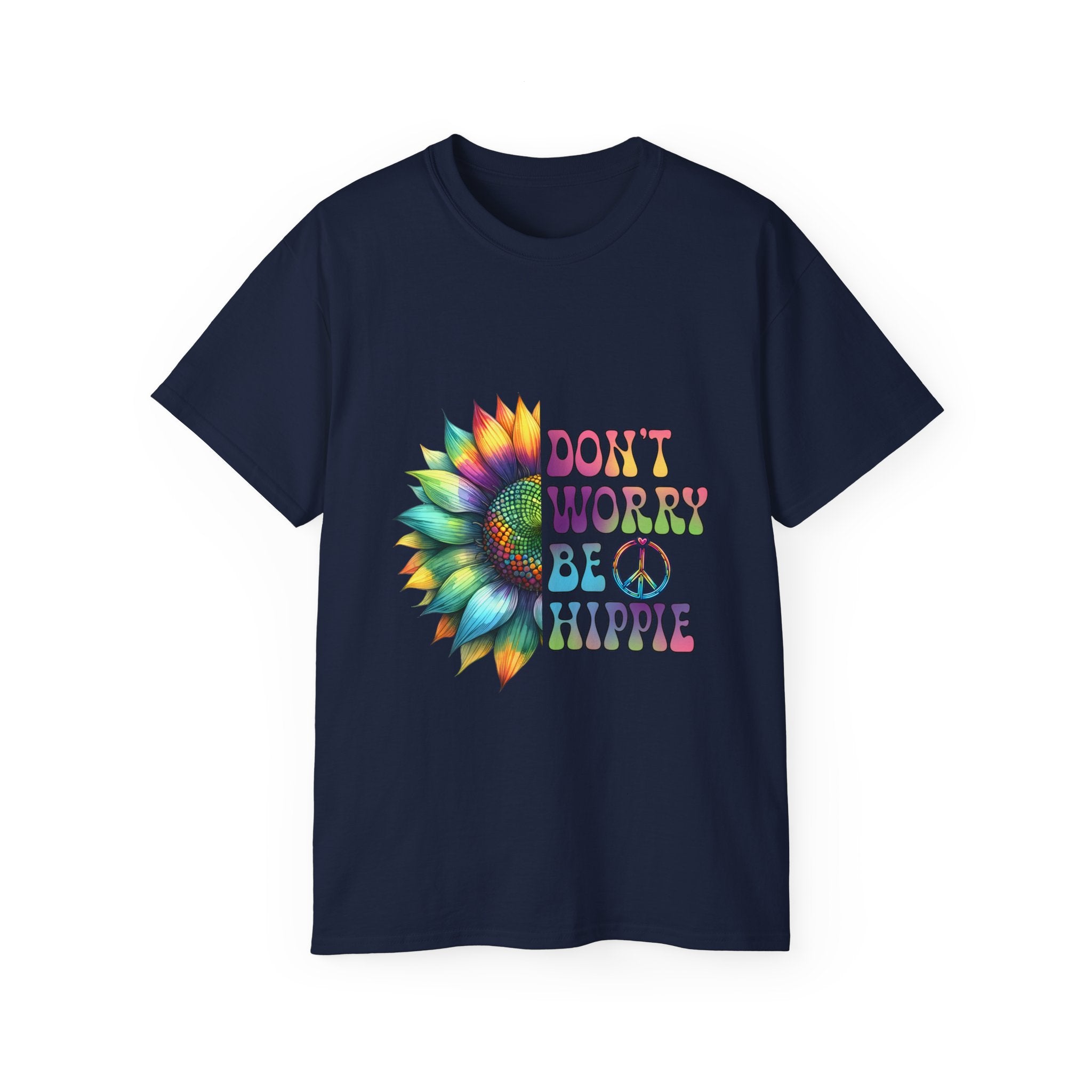 T-shirt hippie, t-shirt girasole brillante