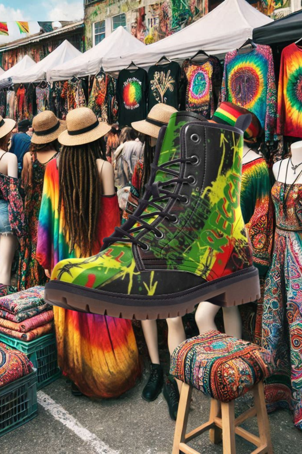 Boost Your Style with Vegan Reggae-Inspired Combat Boots - Unikiff