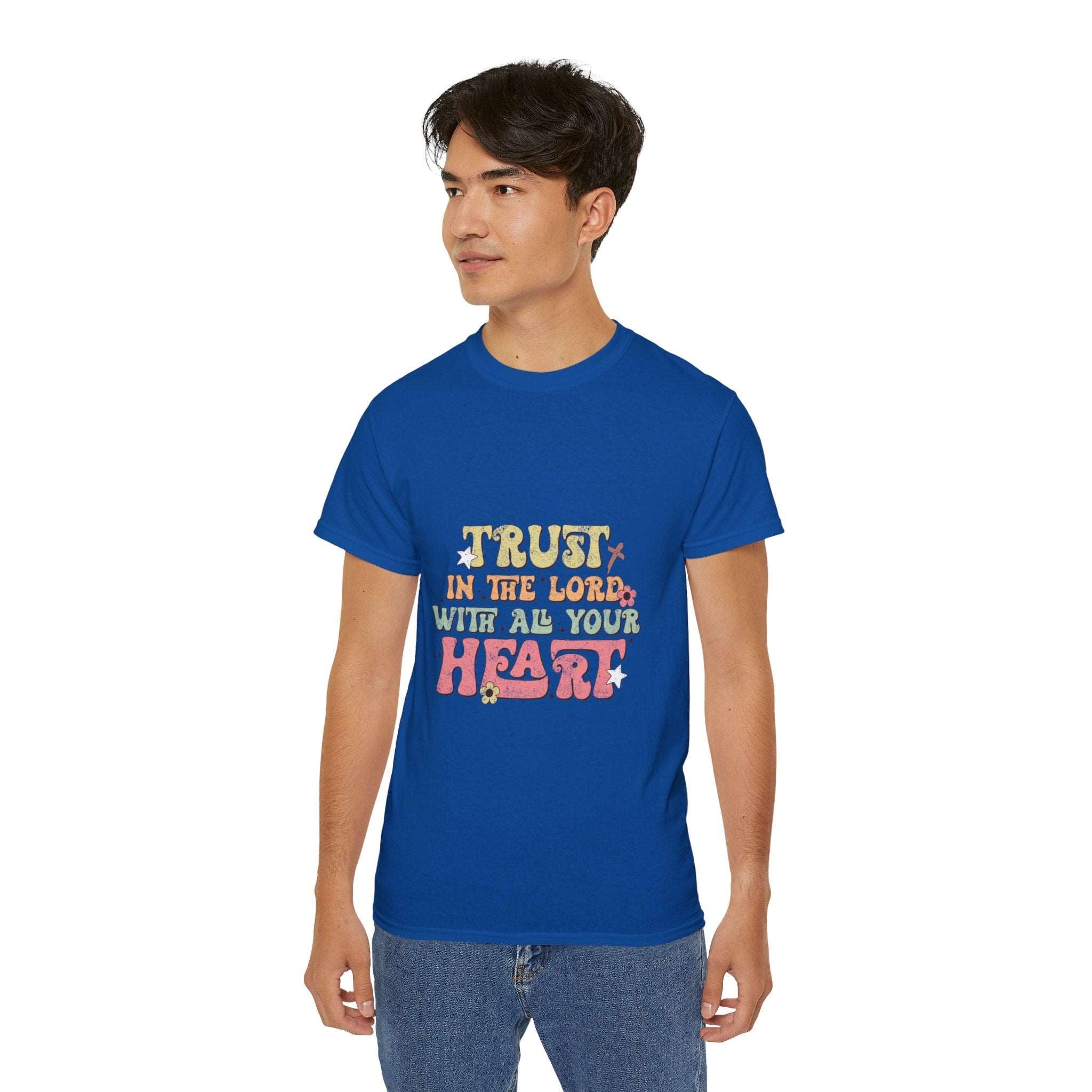 Christian t-shirt, Trust in the Lord with all your heart t-shirt