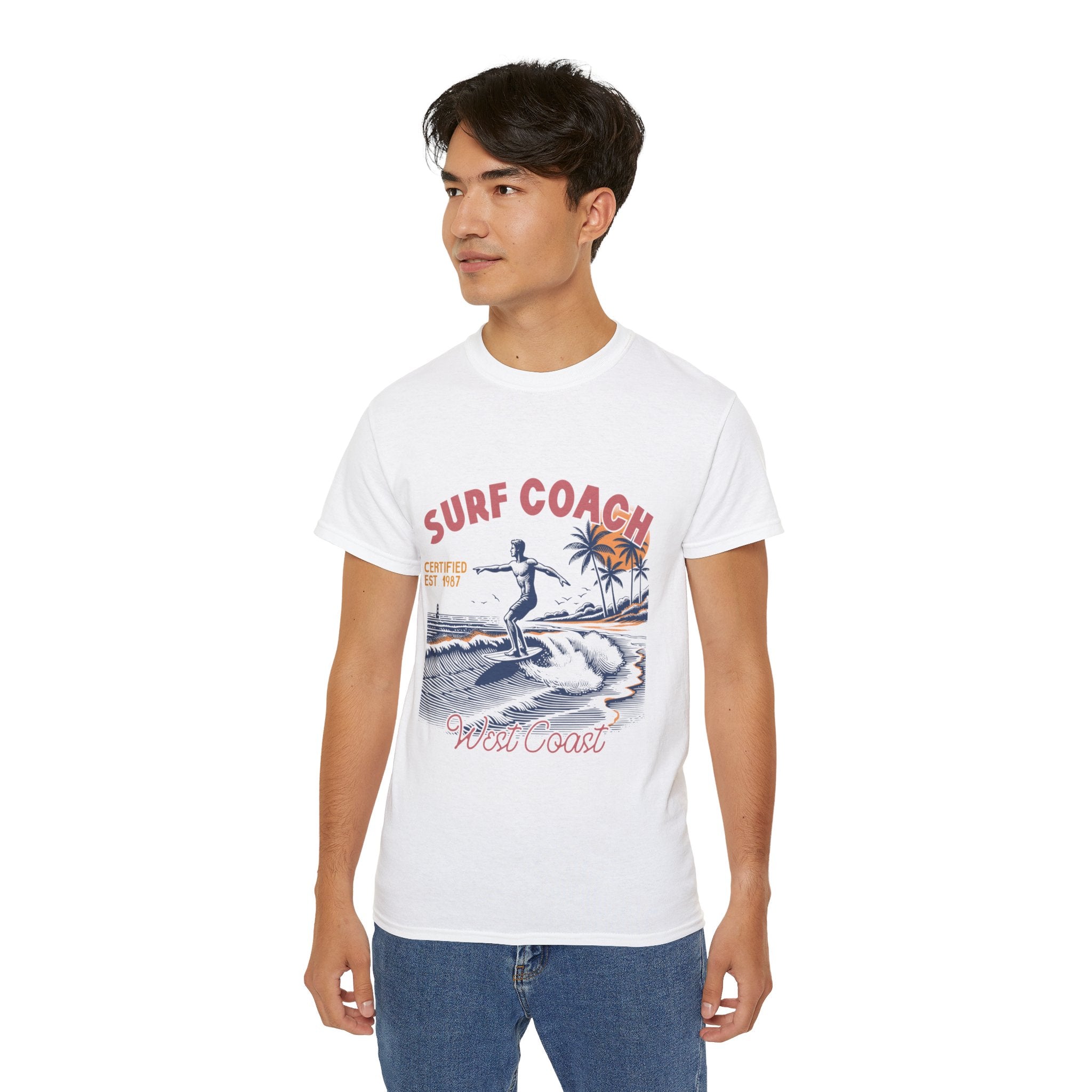 Plage d'été vintage : T-shirt Surf Coach