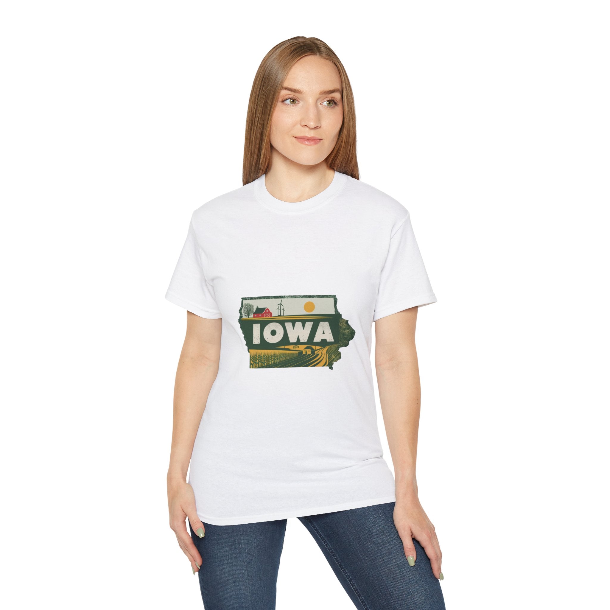 États américains emblématiques rétro : t-shirt Iowa