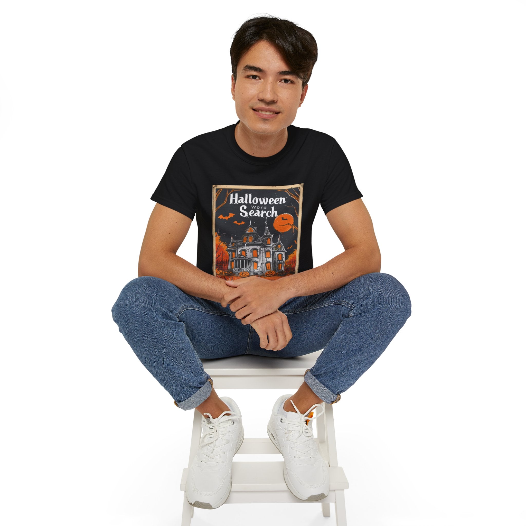 Halloween Word Search T-Shirt – Haunted House Spooky